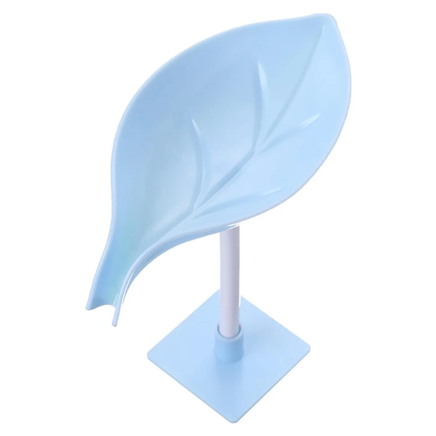 Soap Holder Leaf Shape Self Draining Dish Holder with Suction Cup - Image 4