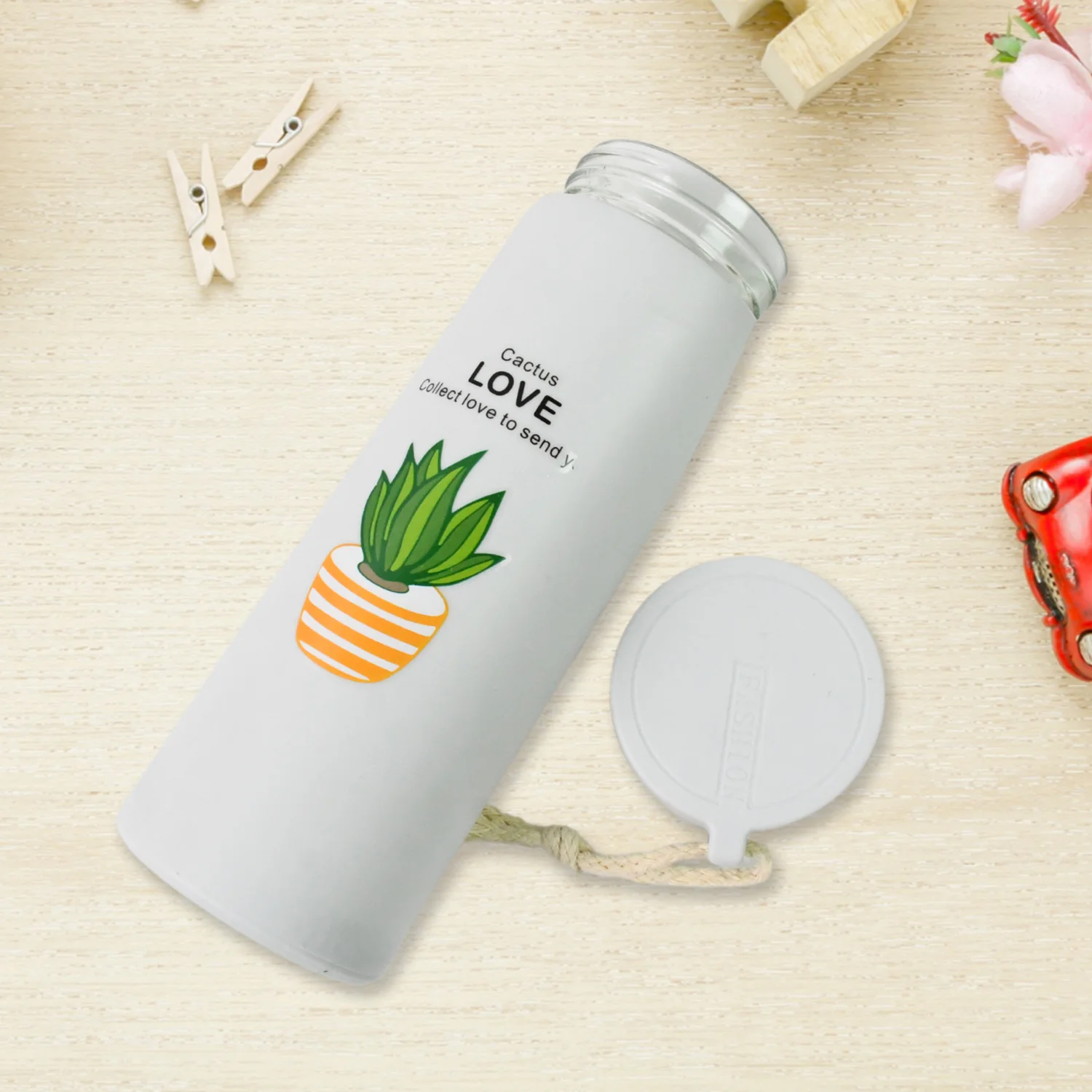 Outdoor sport Glass water bottle leakproof (450 ML) - Image 3