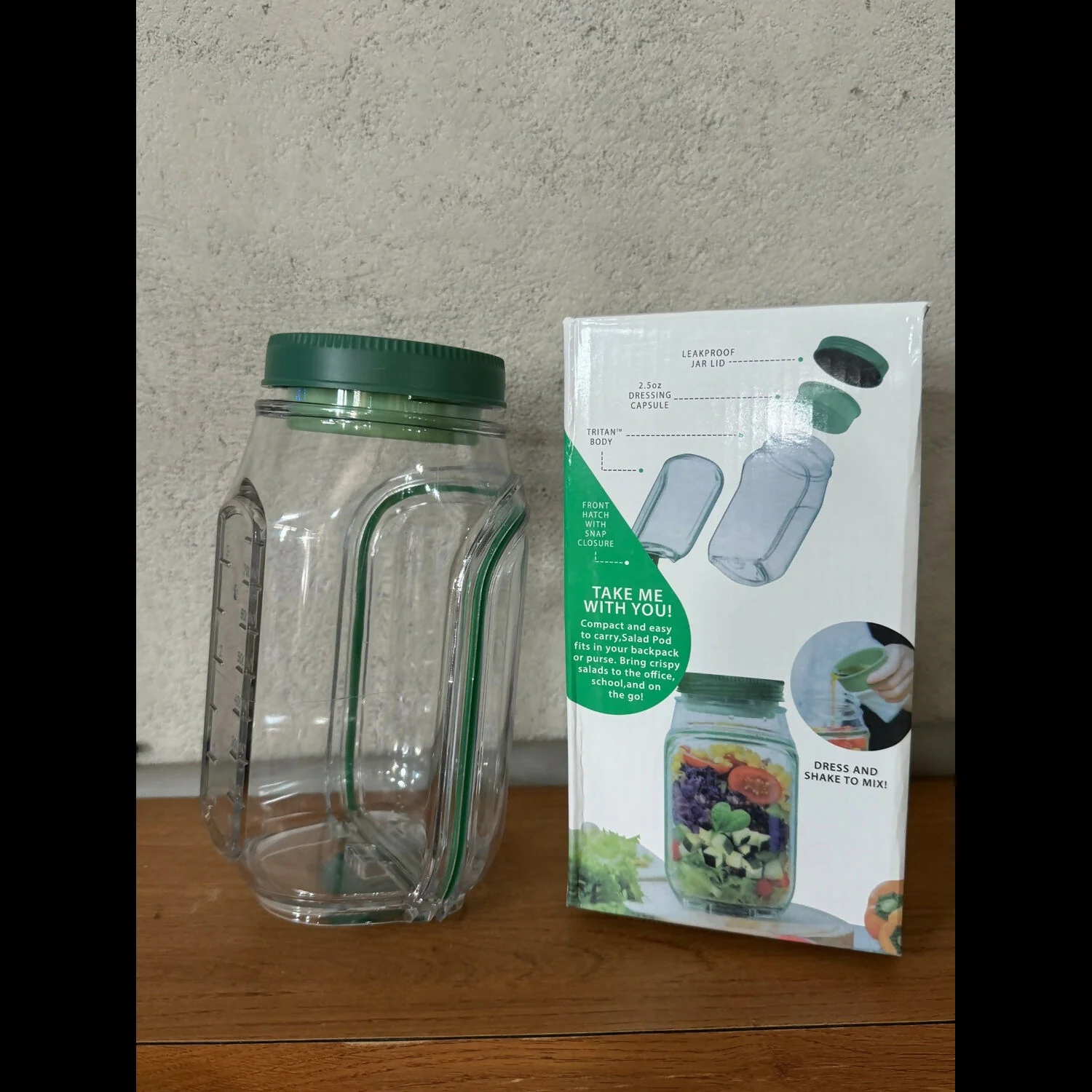 Leakproof Salad Container Jar with Dressing Cup for Office Lunch & Travel - Image 7