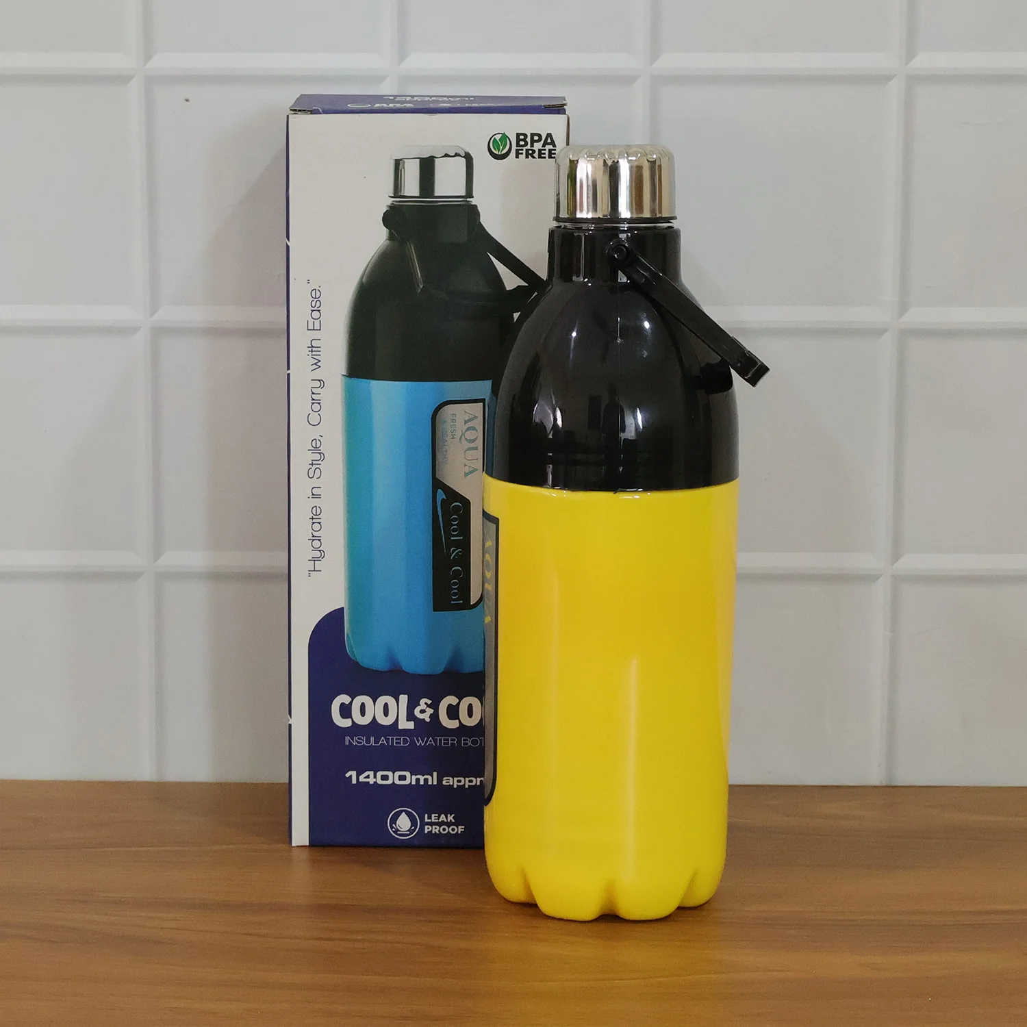 Leakproof Water Bottle with Carry Strap, Strong Lid and Easy Grip Design (1400 ML) - Image 8