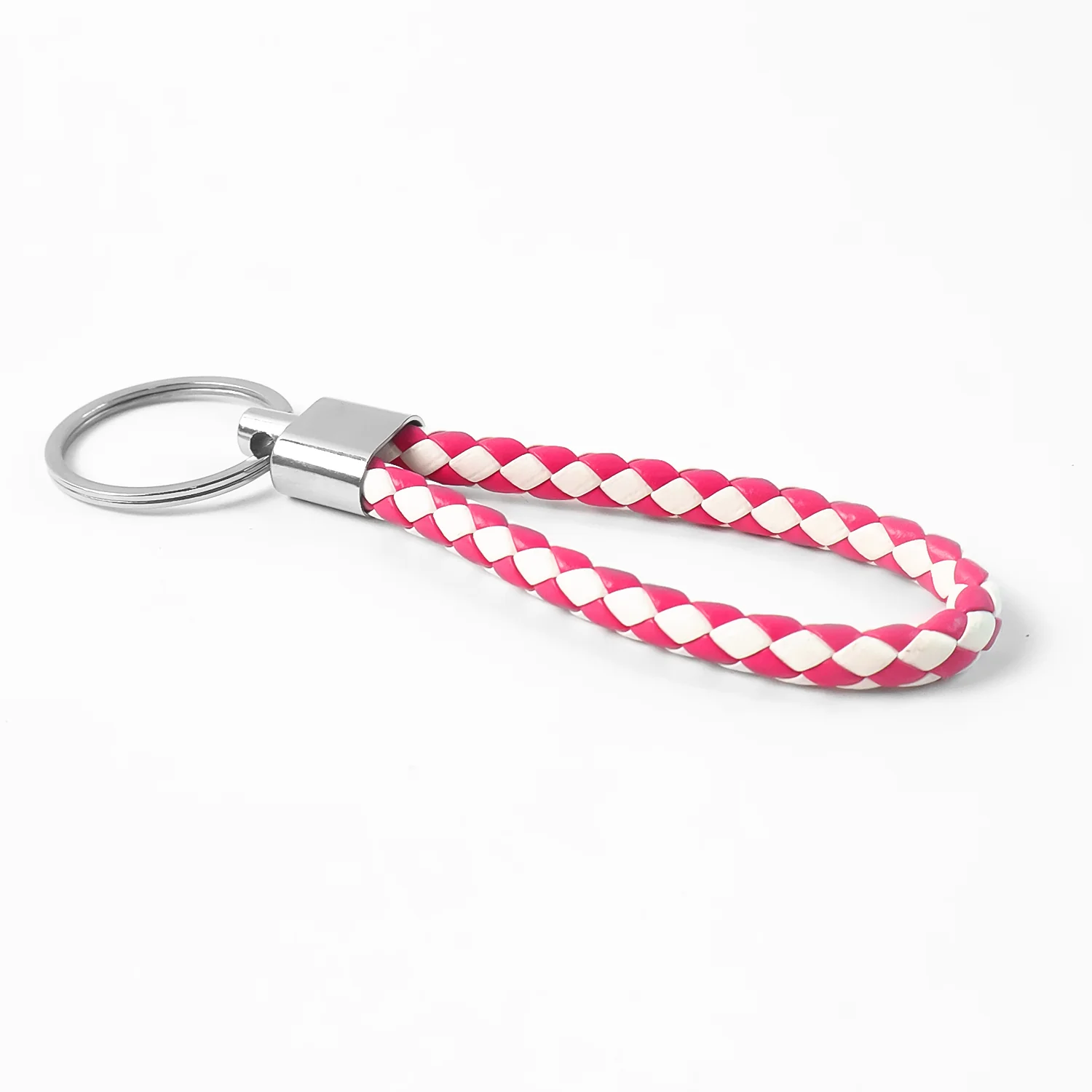 Leather Style Keychain with Metal Ring - (1 Pc) - Image 5