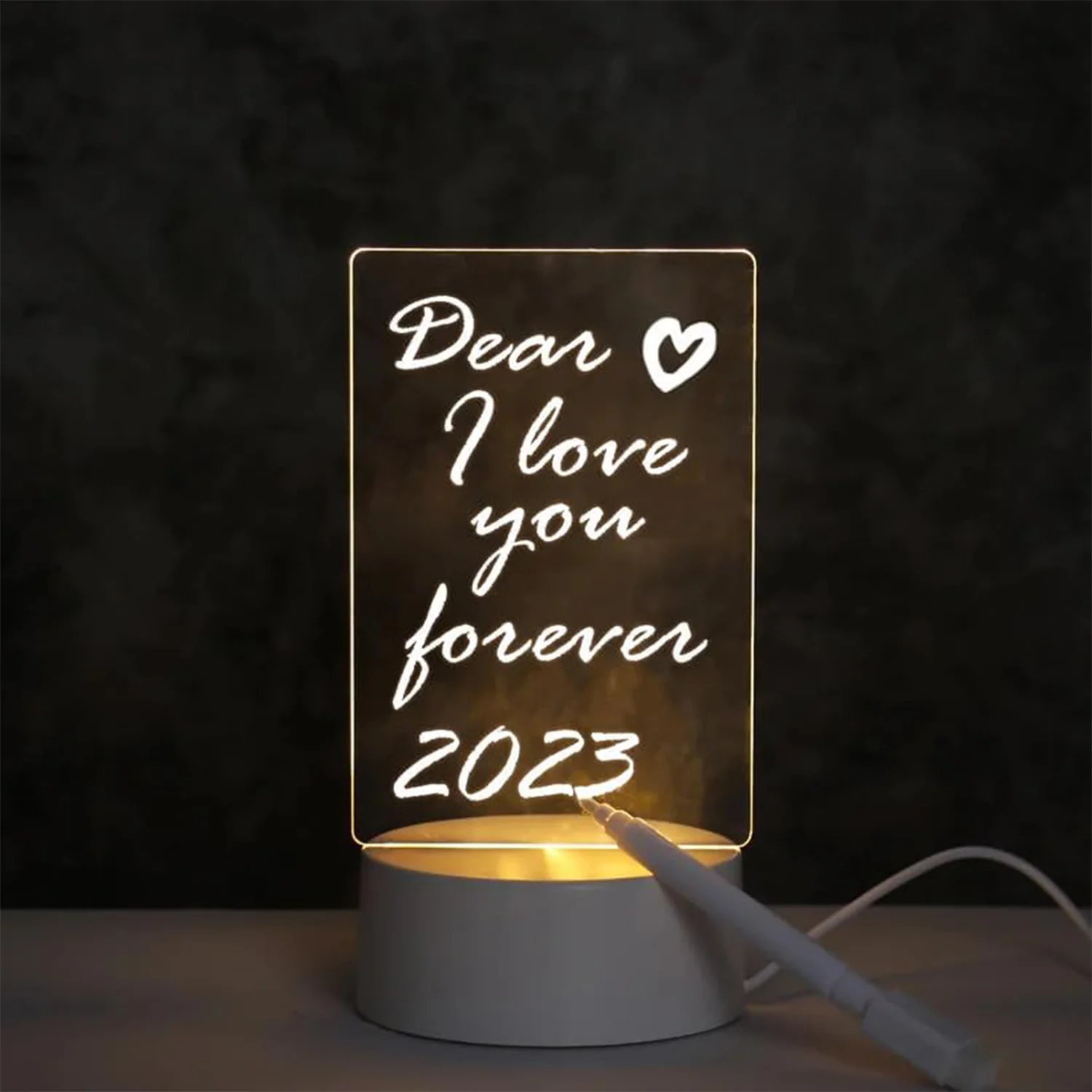 LED Acrylic Message Board Night Lamp - Image 6