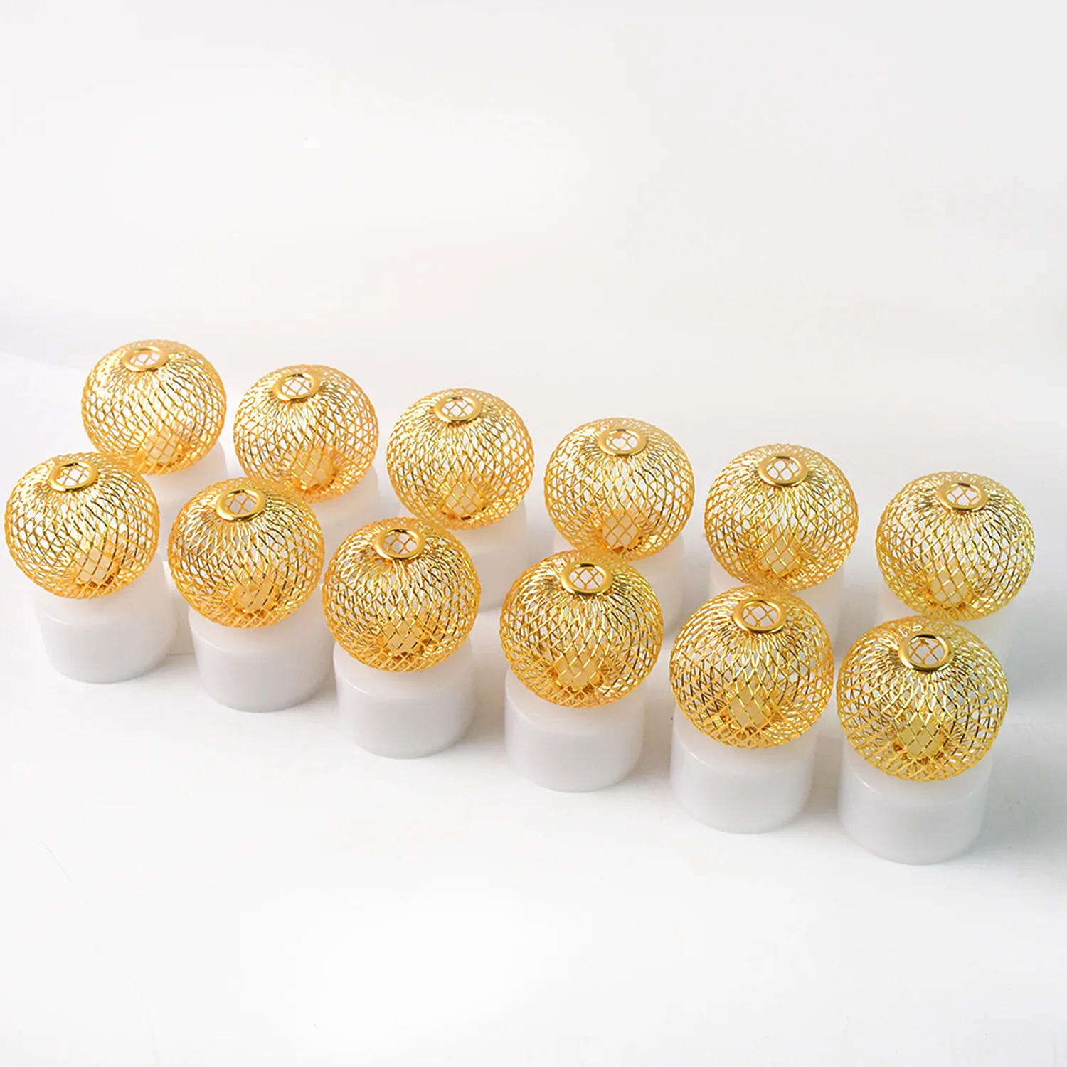 LED Ball Shaped Decorative Light with Mesh Cover (12 Pc / Set) - Image 5