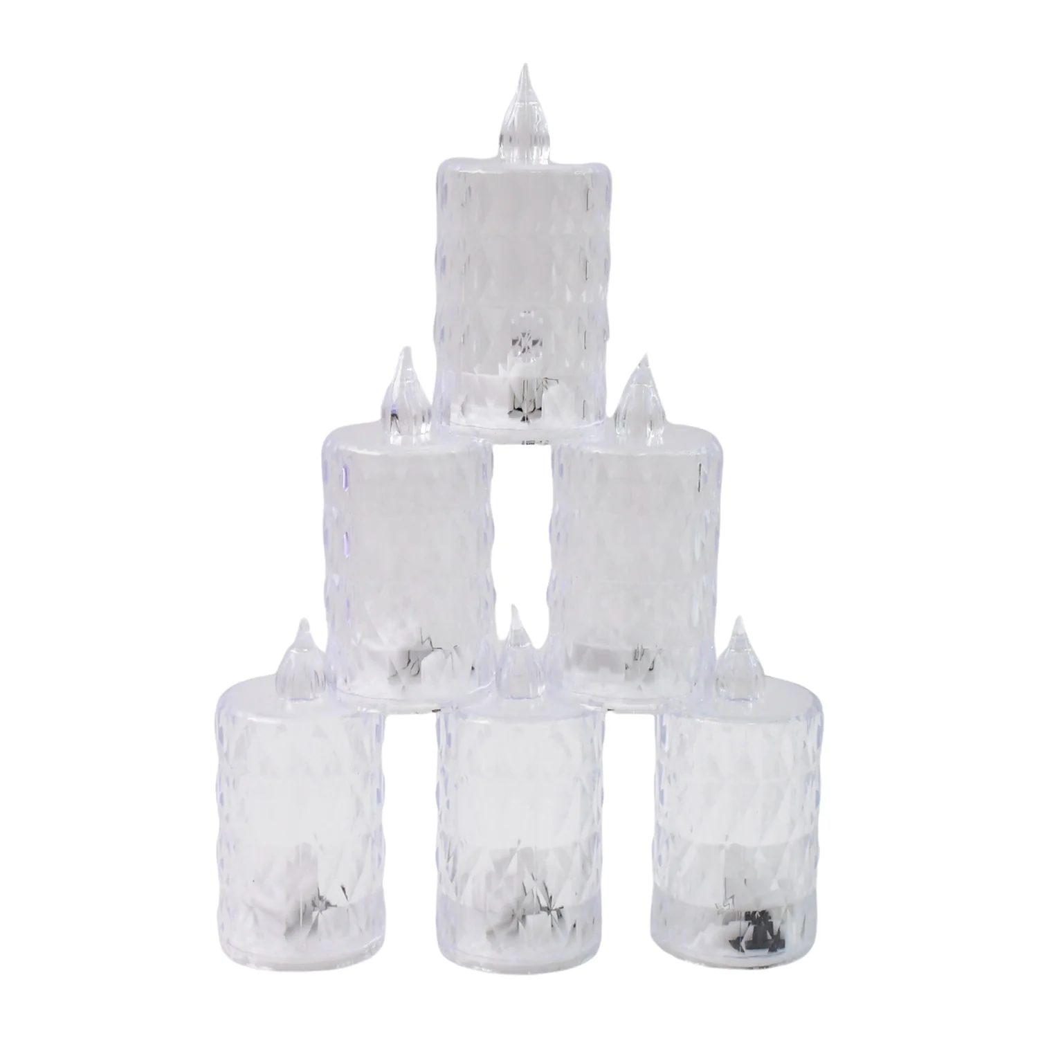 LED Crystal Effect Flameless Candle Light Set (5 Pc) - Image 5