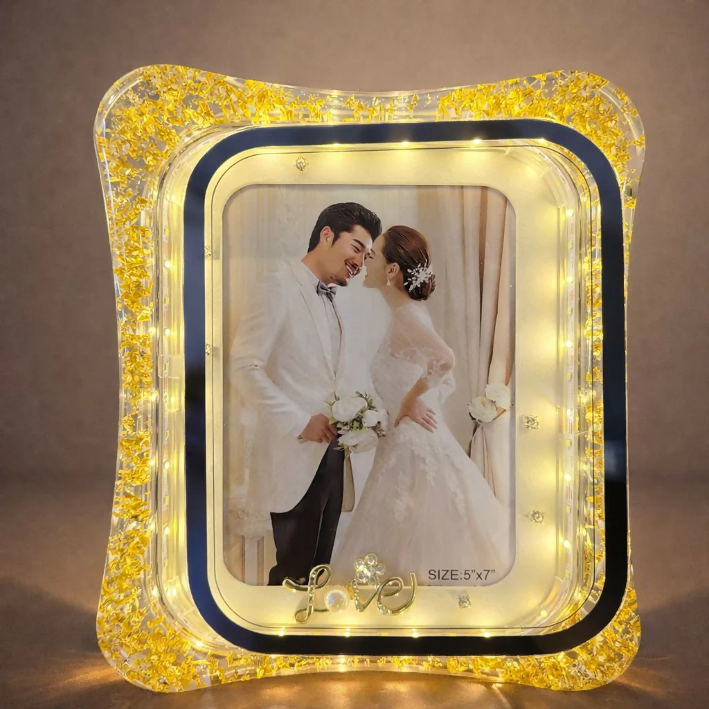 LED Crystal Love Photo Frame with Light Decorative Display - Image 2