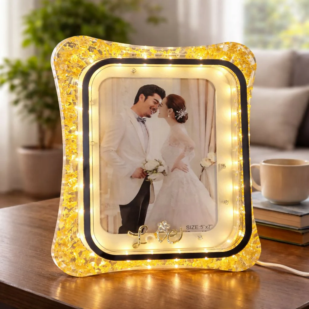 LED Crystal Love Photo Frame with Light Decorative Display - Image 3