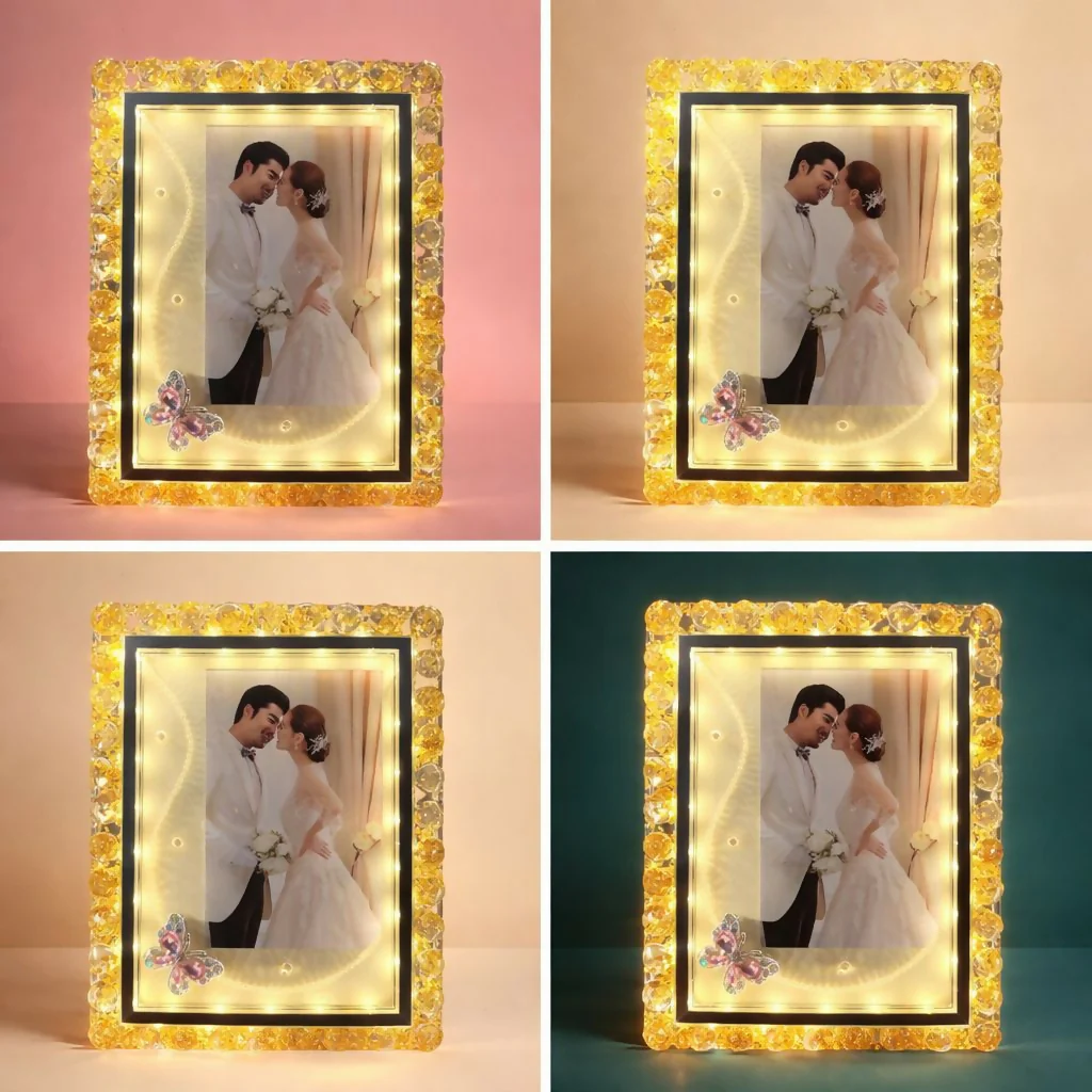 LED Crystal Photo Frame with Light Decorative Table Frame - Image 4
