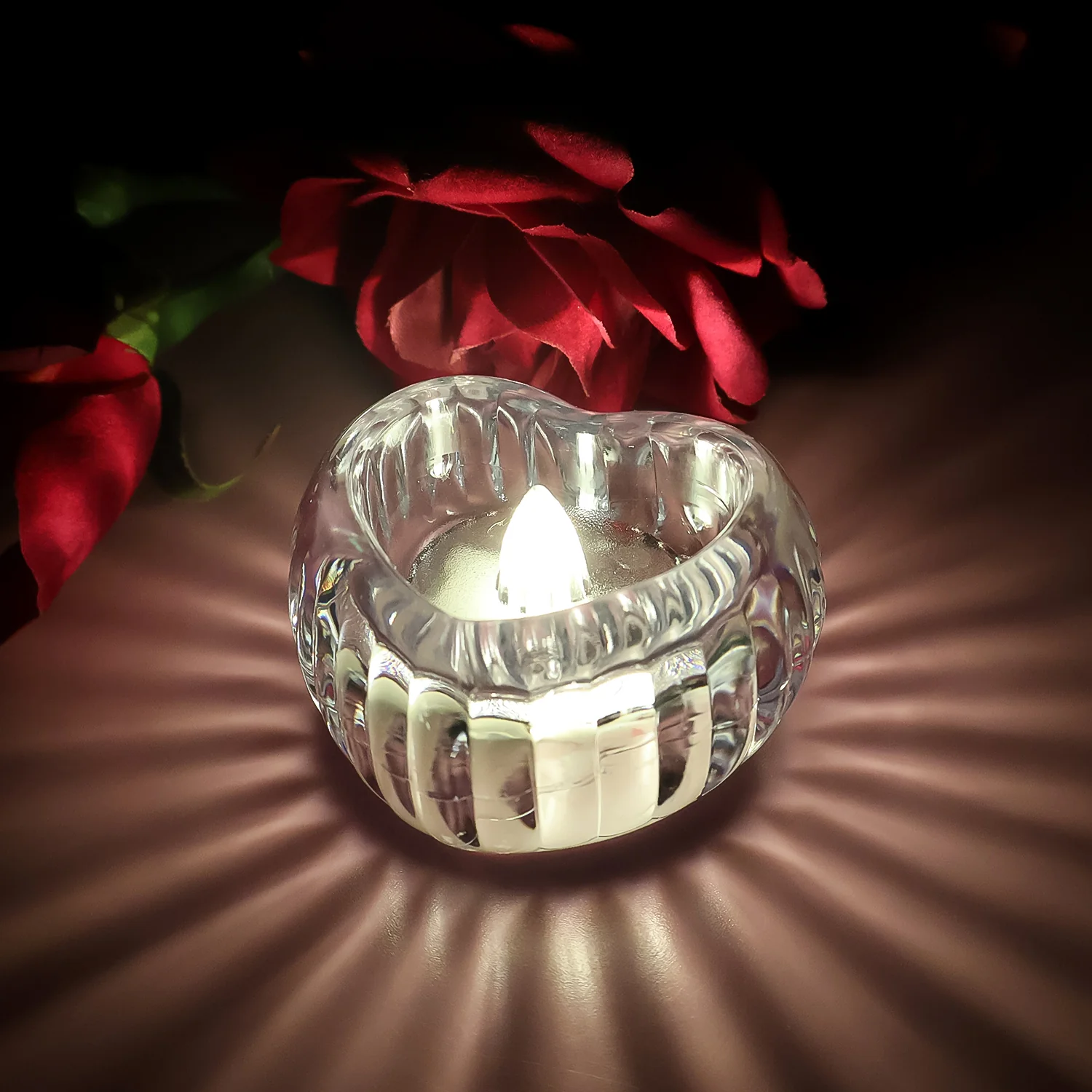 LED Crystal Tealight Decorative Flameless Candles (6 Pc) - Image 8