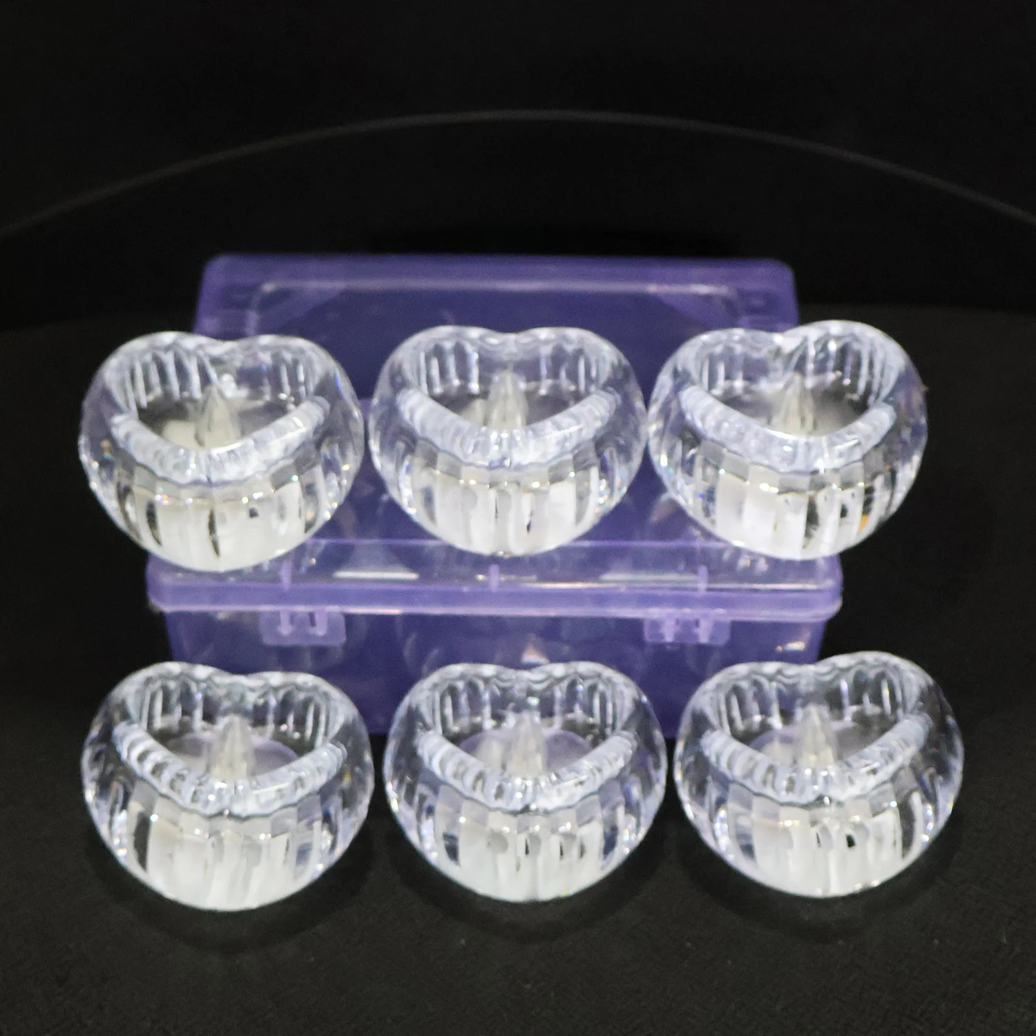 LED Crystal Tealight Decorative Flameless Candles (6 Pc) - Image 9