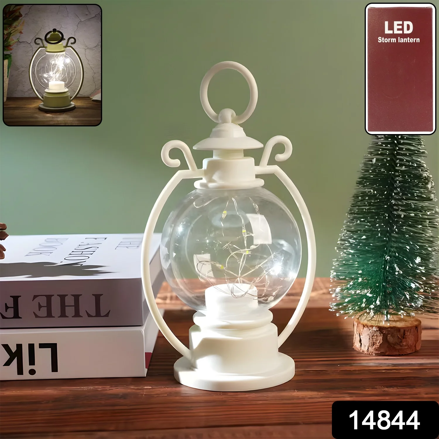 LED Decorative Storm Lantern Light (Battery Operated, Warm White Light) - Image 2