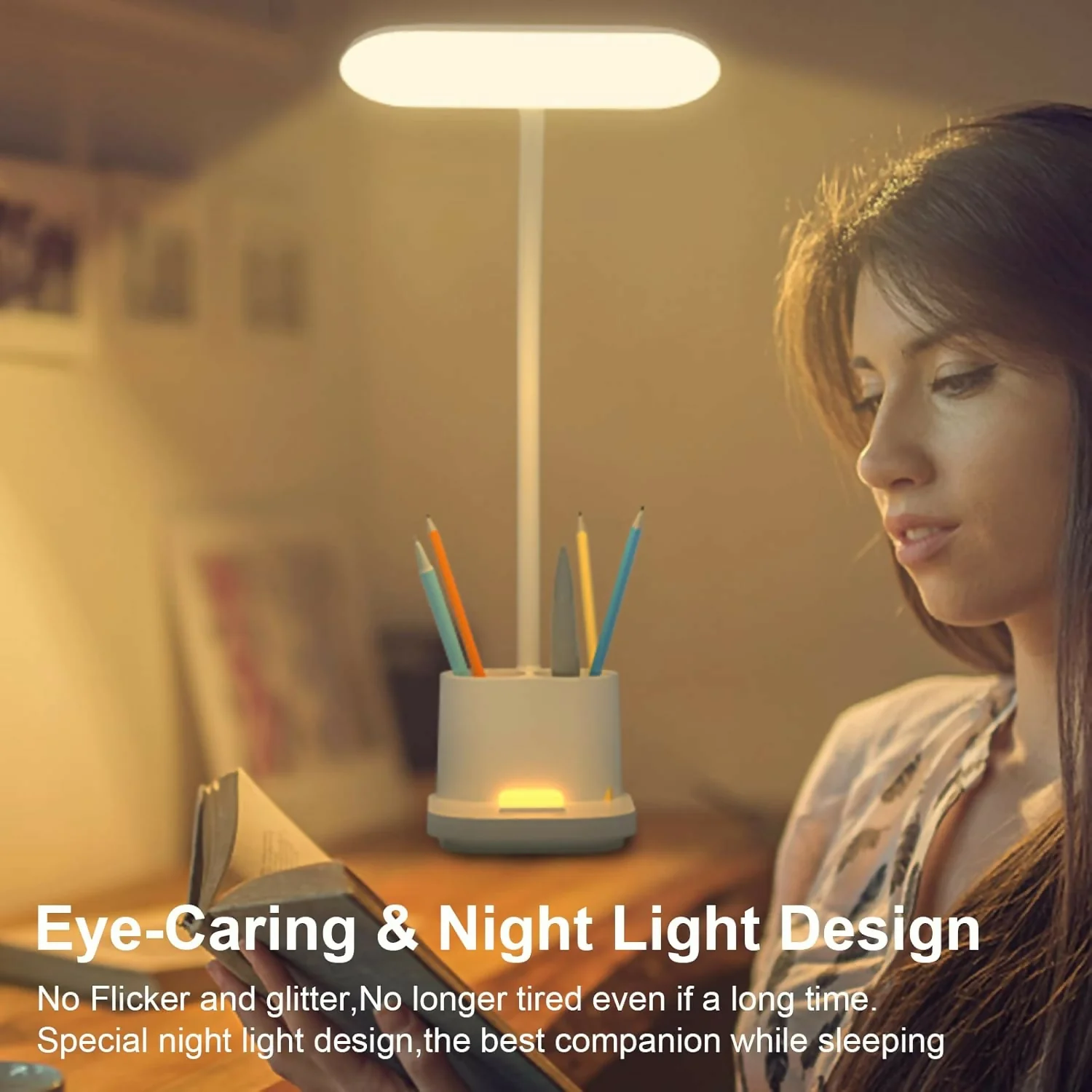 LED Desk Lamp with Pen Holder and Mobile Stand Organizer - Image 5