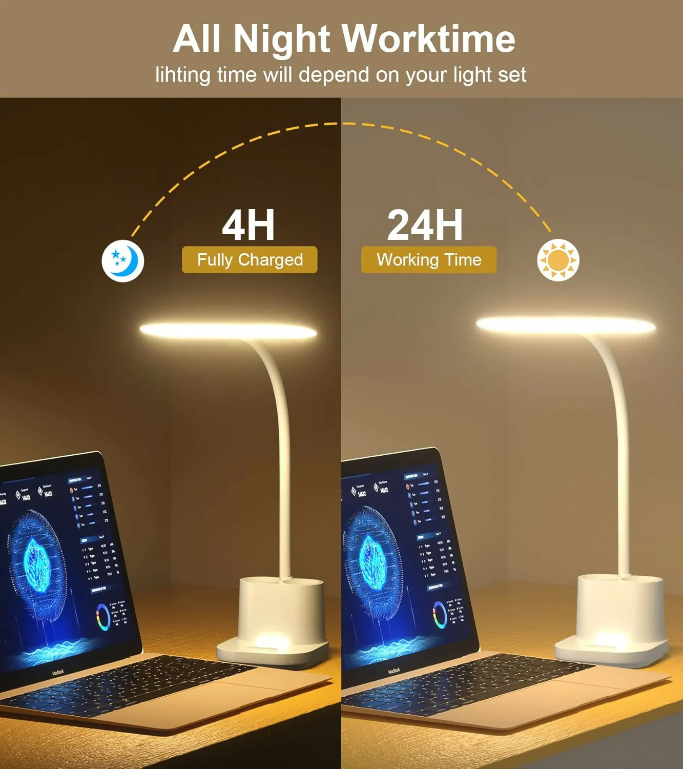 LED Desk Lamp with Pen Holder and Mobile Stand Organizer - Image 8