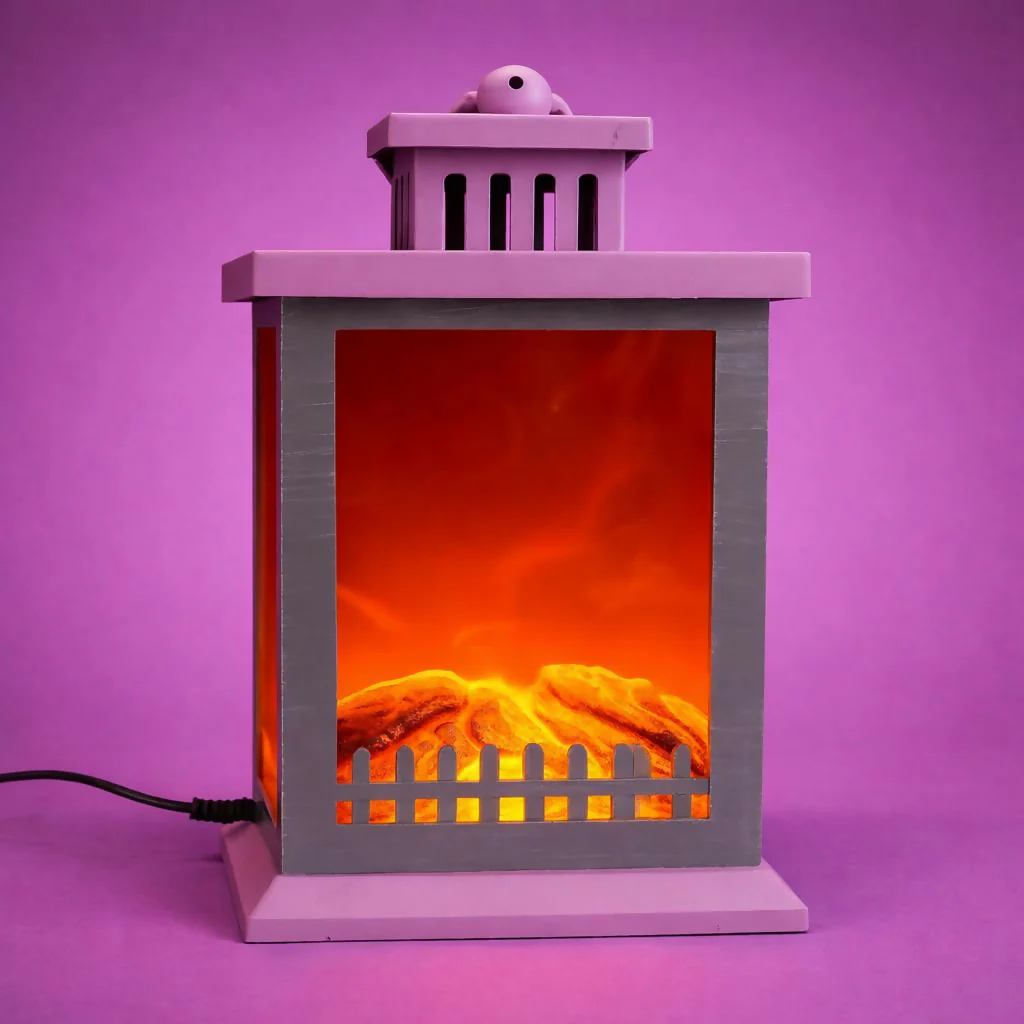 LED Fireplace Lantern Lamp Decorative Table Night Light - Image 3