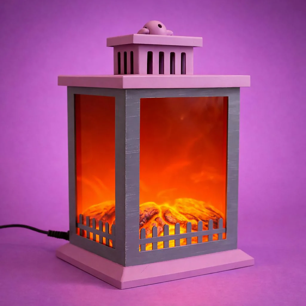 LED Fireplace Lantern Lamp Decorative Table Night Light - Image 4