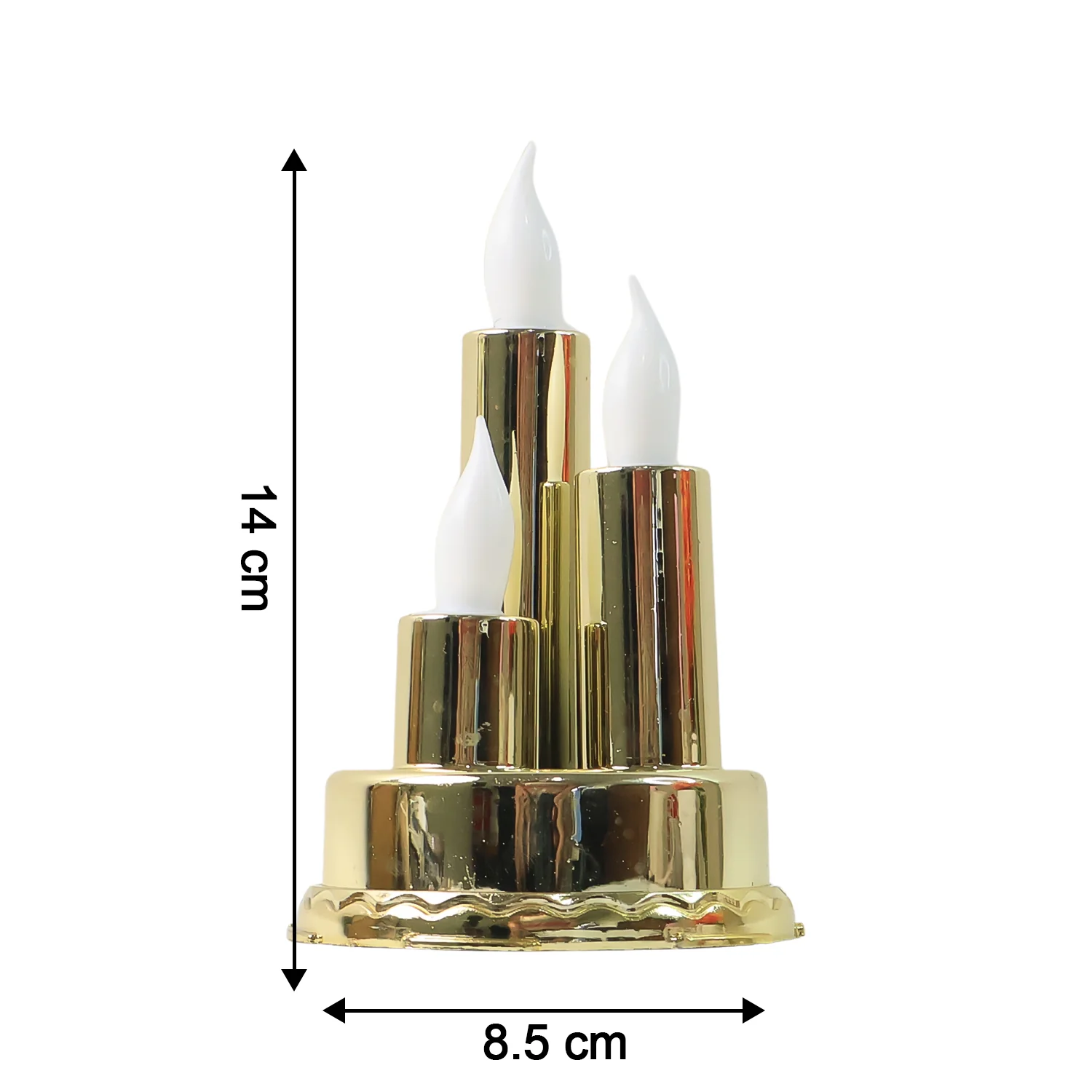 LED Flameless Candle Lamp with Triple Candle Design (1 Pc) - Image 4