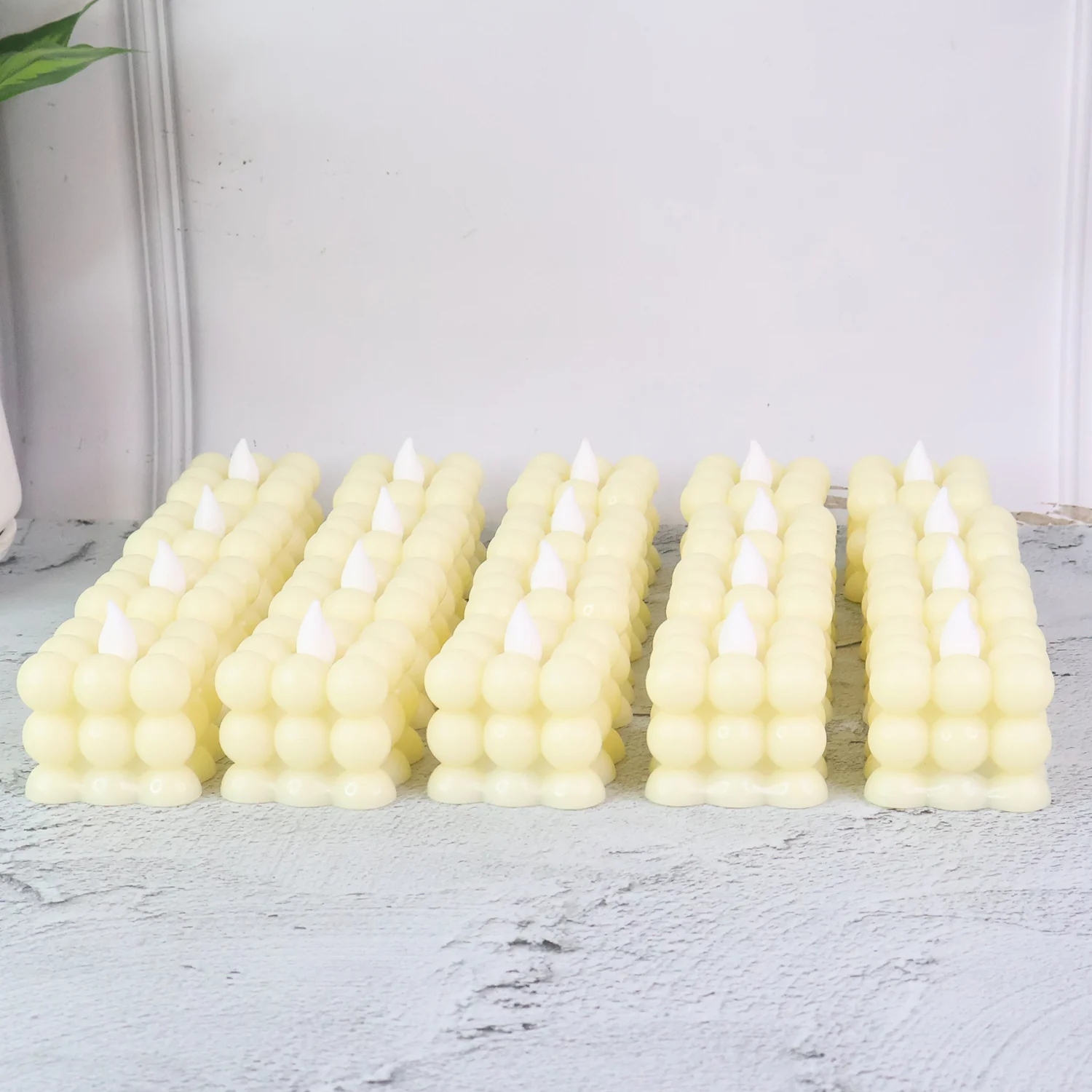 LED Flameless Cube Decorative Candles (24 Pc) - Image 3