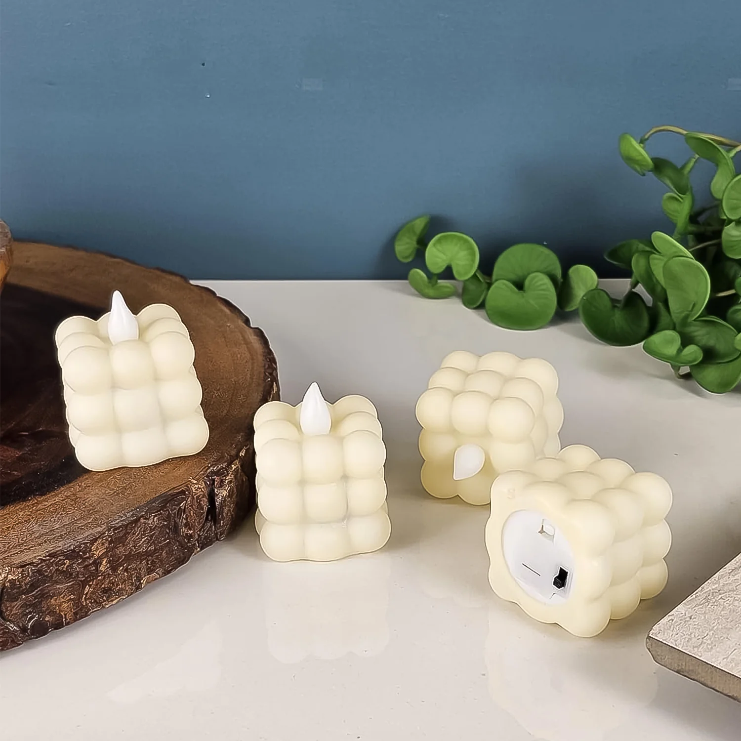 LED Flameless Cube Decorative Candles (24 Pc) - Image 4