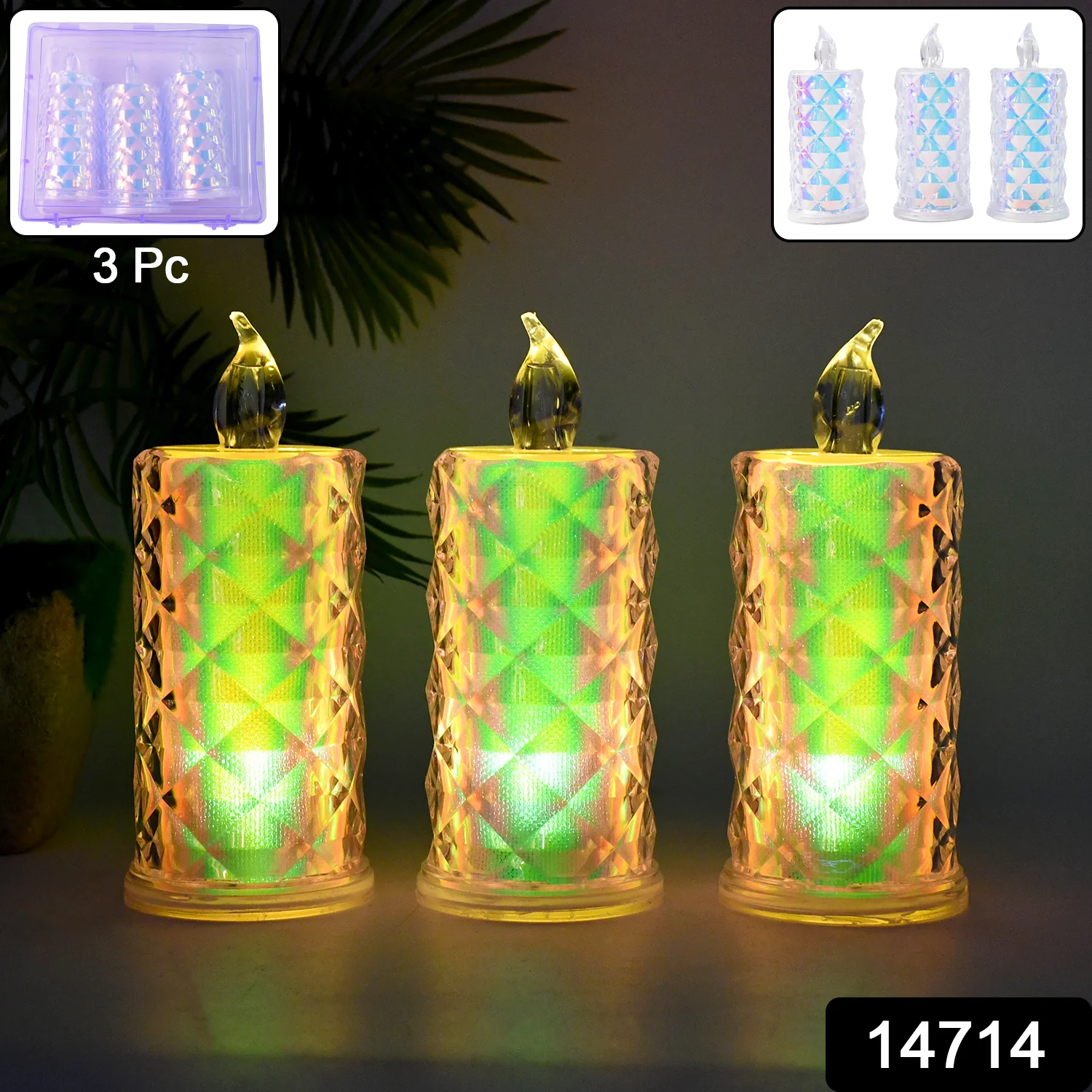 LED Flameless Decorative Candle Lights (3 Pc / Set) - Image 2