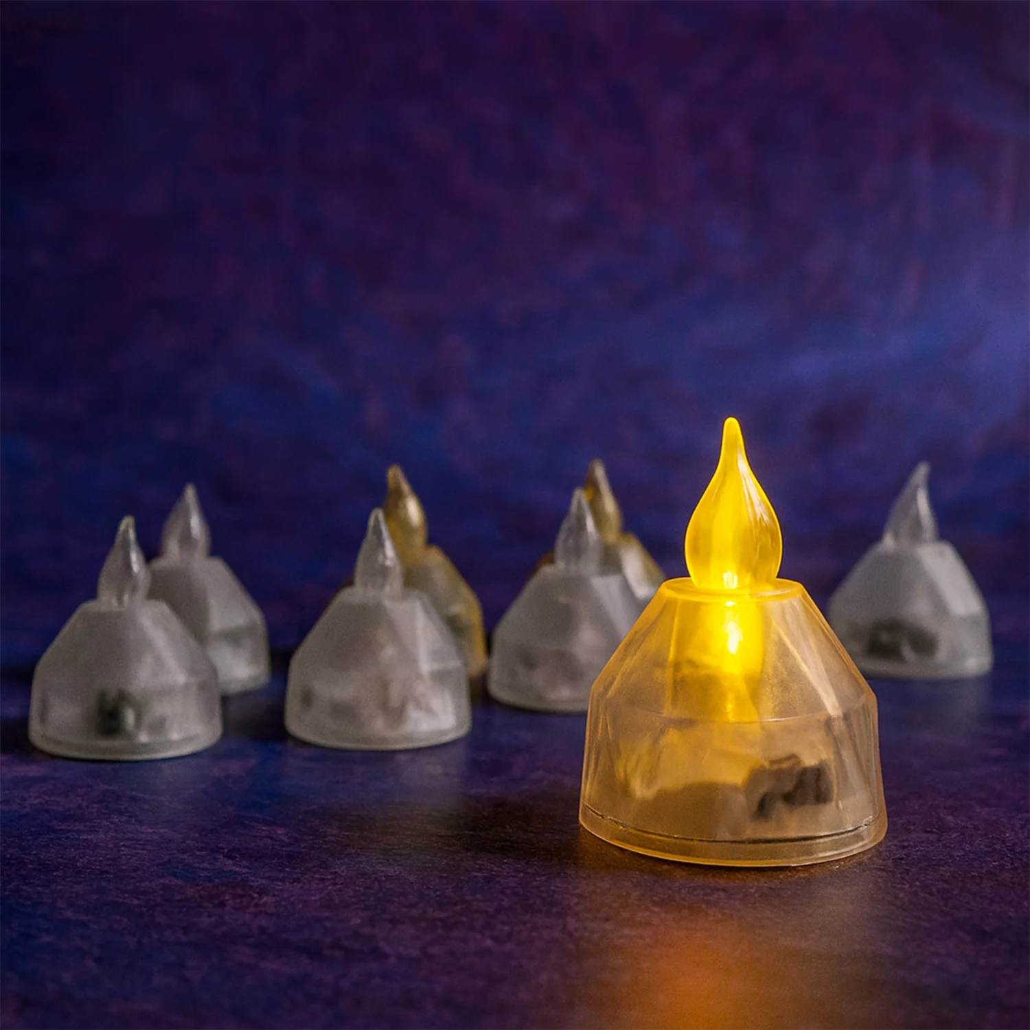 LED Flameless Decorative Diyas - (8 Pc) - Image 4