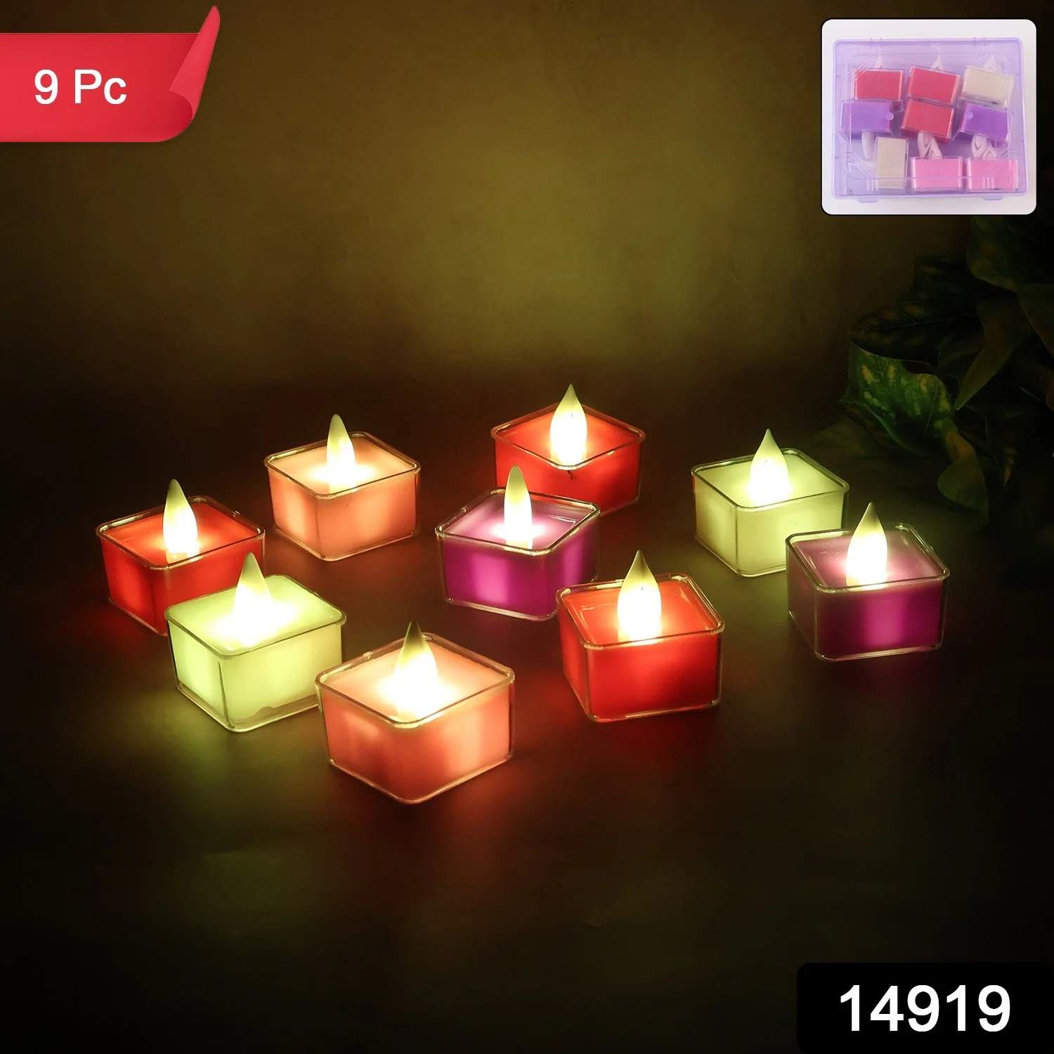 LED Flameless Decorative Tealight Candles - (9 Pc / Set) - Image 2