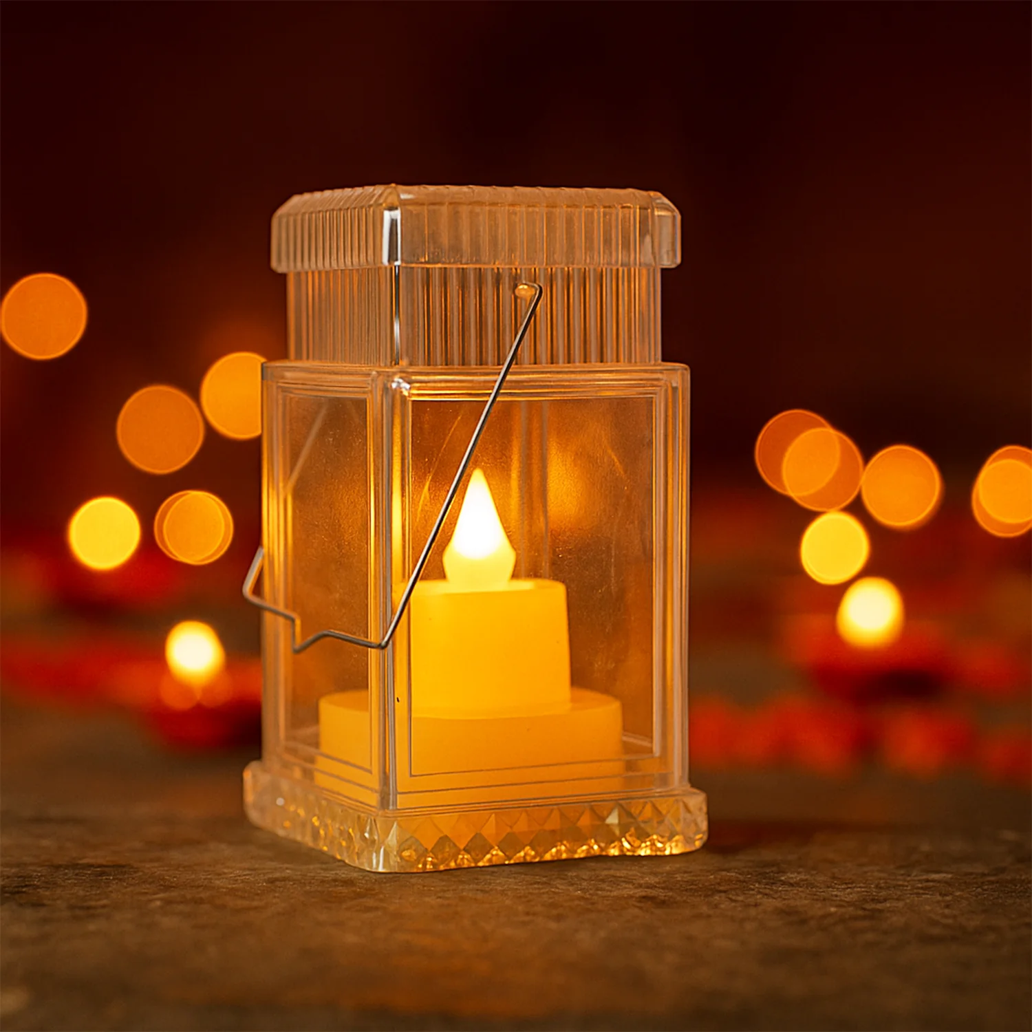LED Flameless Lantern Style Decorative Candles (4 Pc) - Image 3