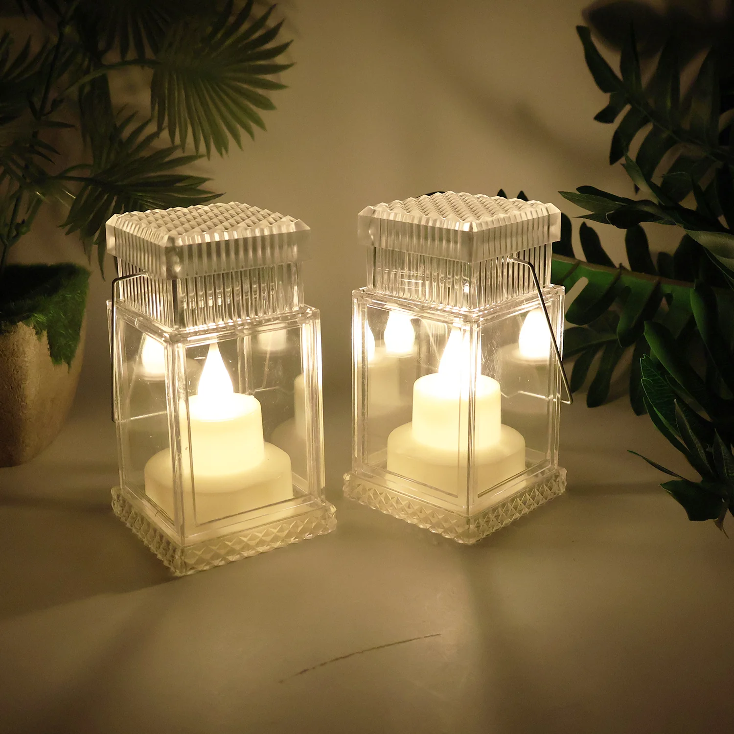 LED Flameless Lantern Style Decorative Candles (4 Pc) - Image 6