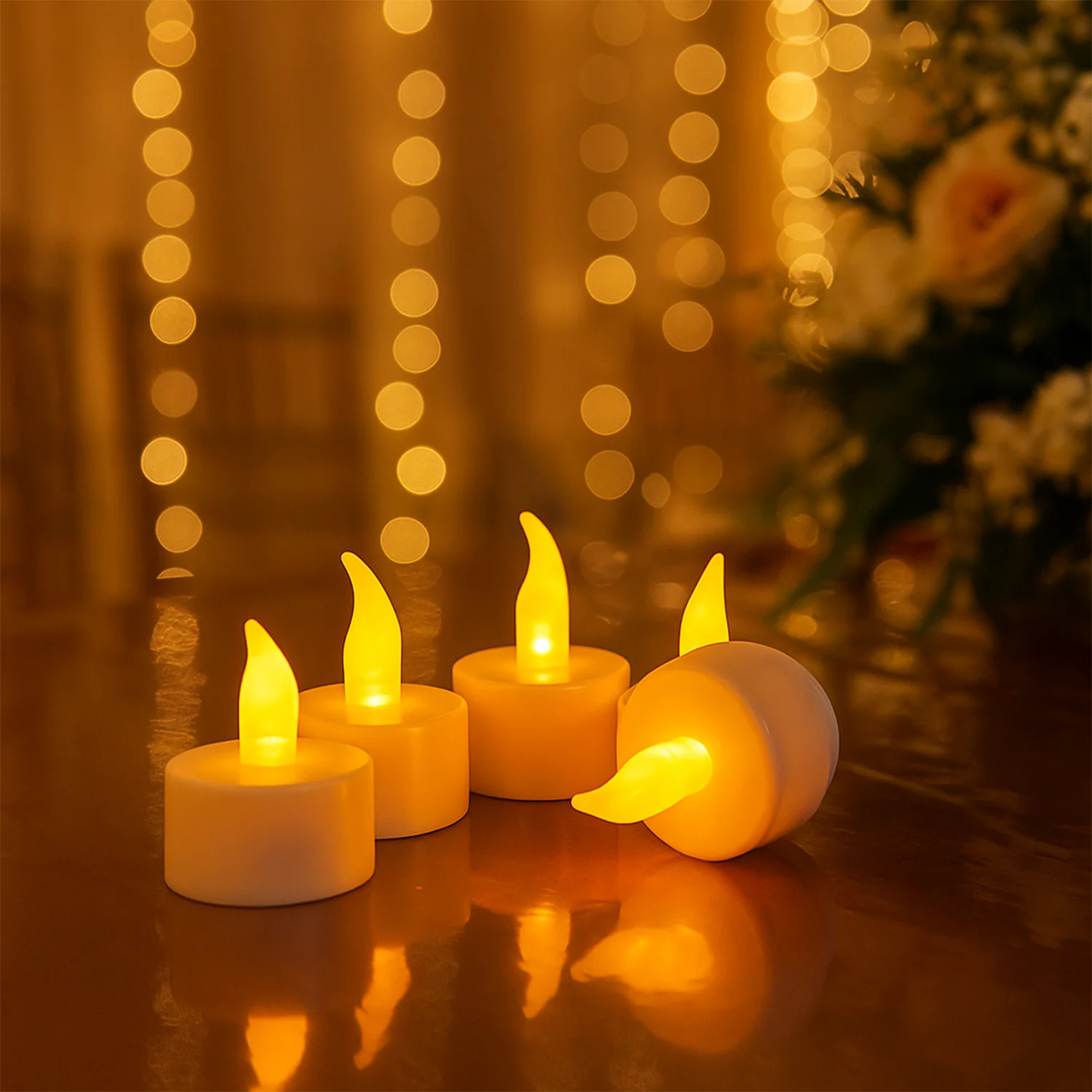 LED Flameless Tealight Candles Lights (6 Pc / Without Remote) - Image 4