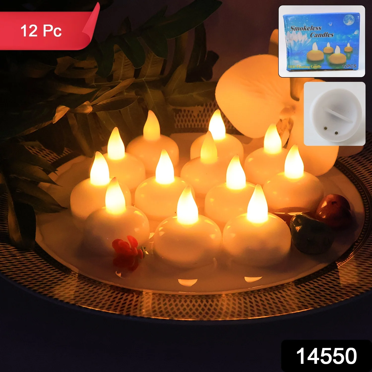 LED Floating Smokeless Candles (12 Pc) - Image 2