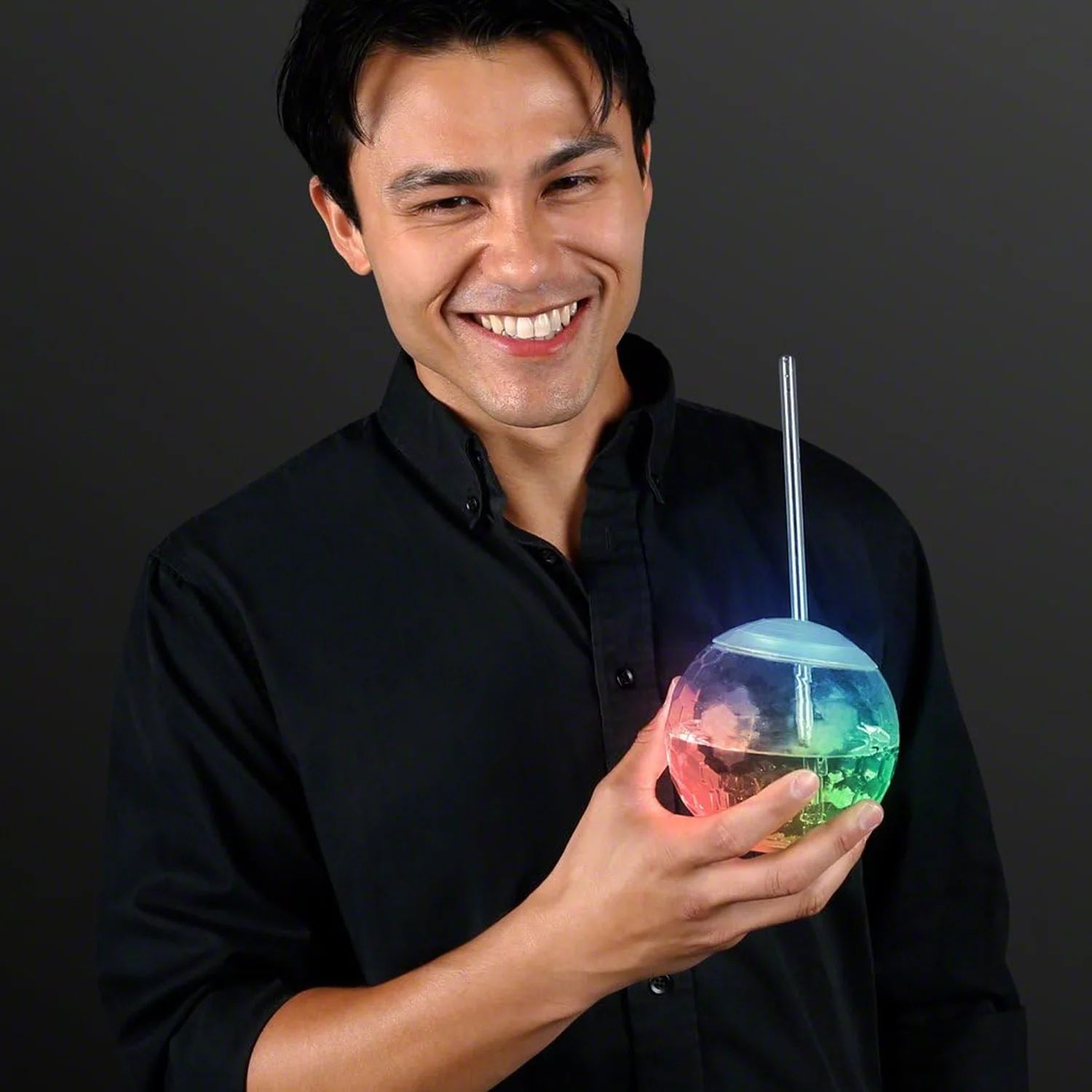 LED Glow Drink Cup with Straw (1 Pc) - Image 5