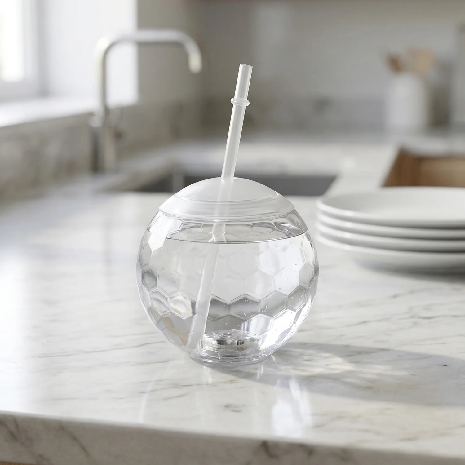 LED Glow Drink Cup with Straw (1 Pc) - Image 8