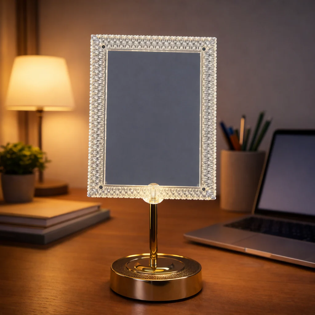 LED Heart Couple Photo Frame Lamp with Decorative Stand - Image 4