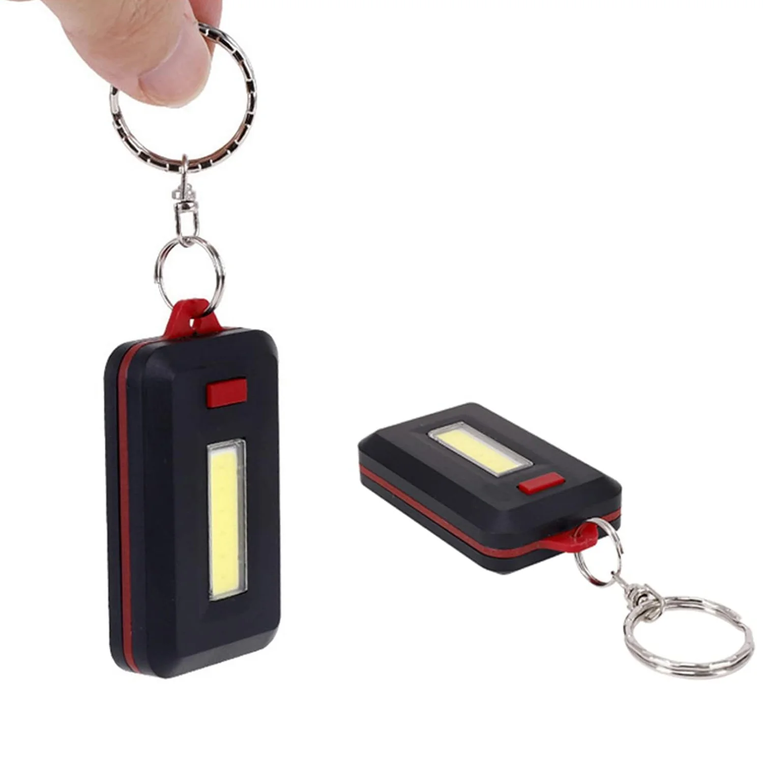 LED Keychain COB Light with Hook & Loop Sticker 3 Light Modes (1 Pc) - Image 4