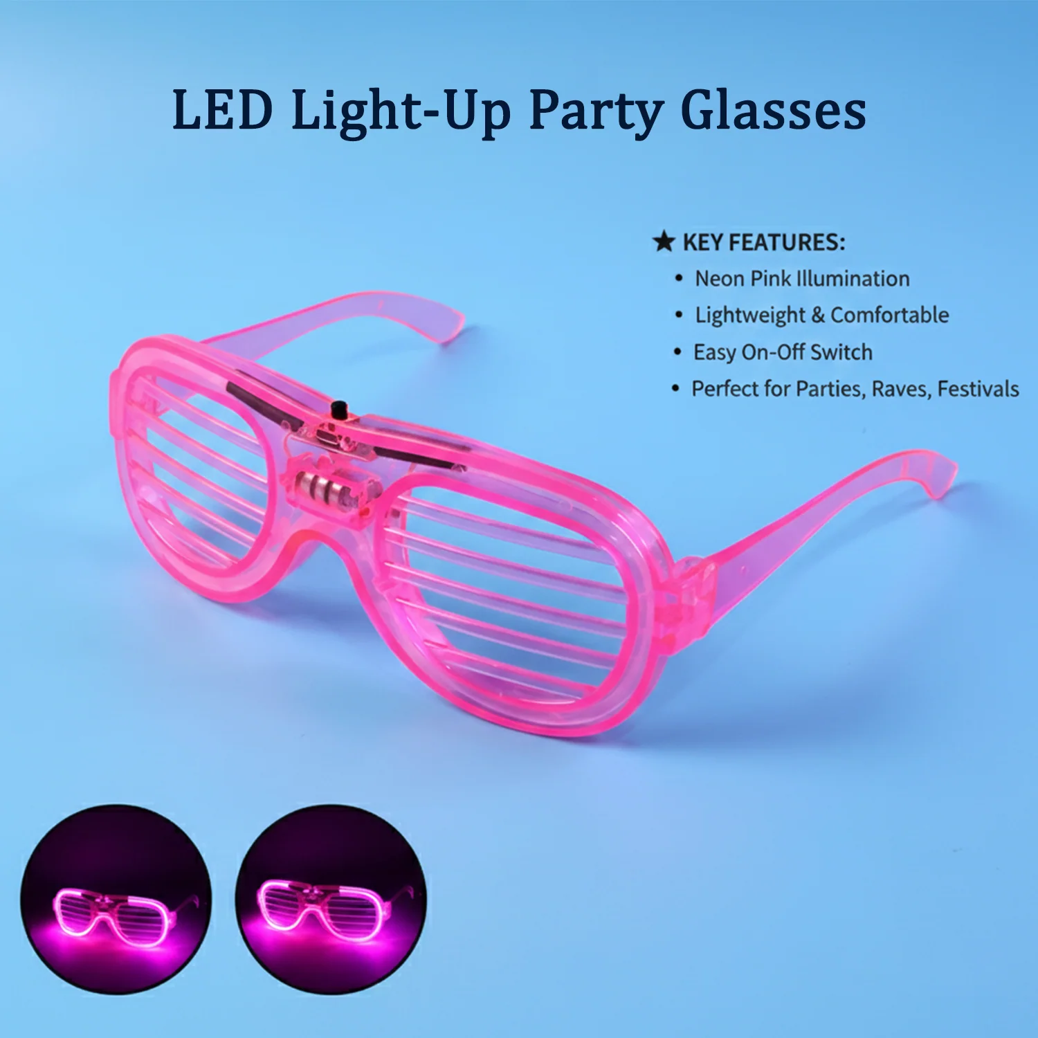 LED Light-Up Party Glasses for Night Events (1 Pc) - Image 4