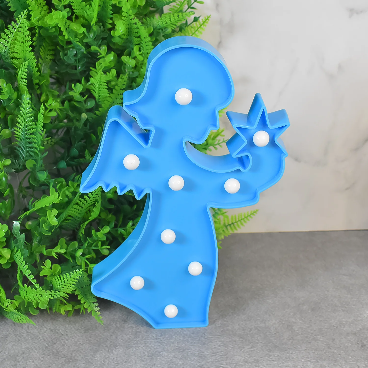 LED Angel Shape Night Light Desk Lamp (1 Pc / Battery Not Included) - Image 3