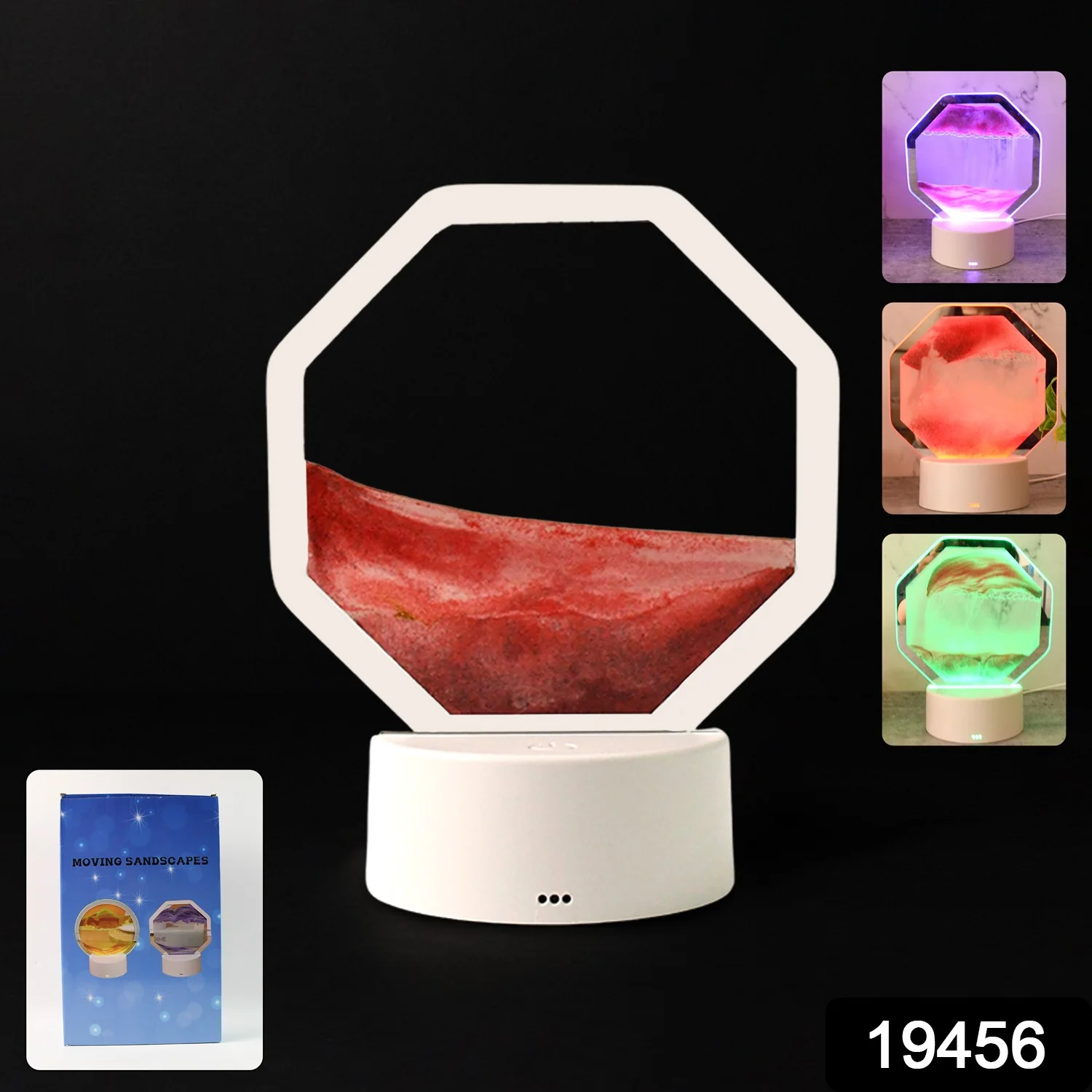 LED Moving Sand Art Table Lamp (1 Set) - Image 2