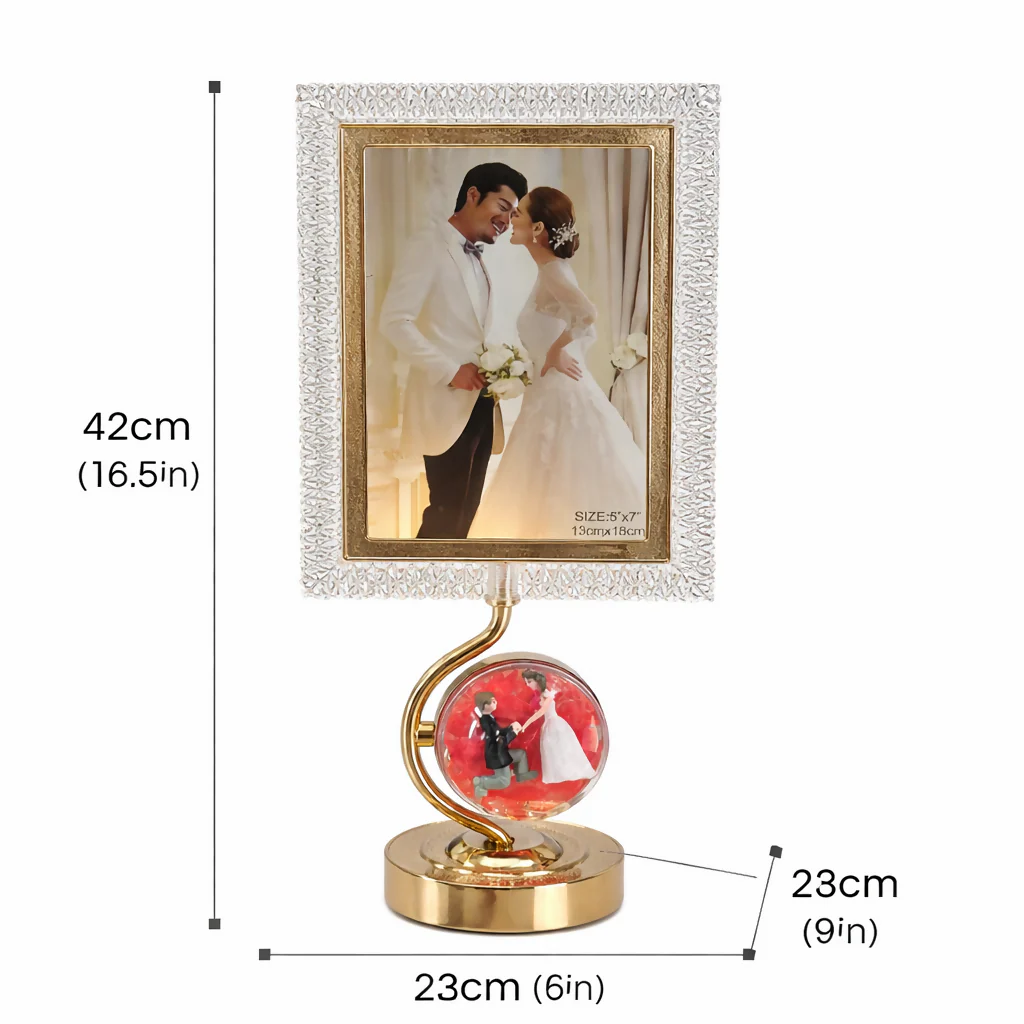 LED Photo Frame Lamp with 3 Lighting Modes & Romantic Couple Base - Image 7