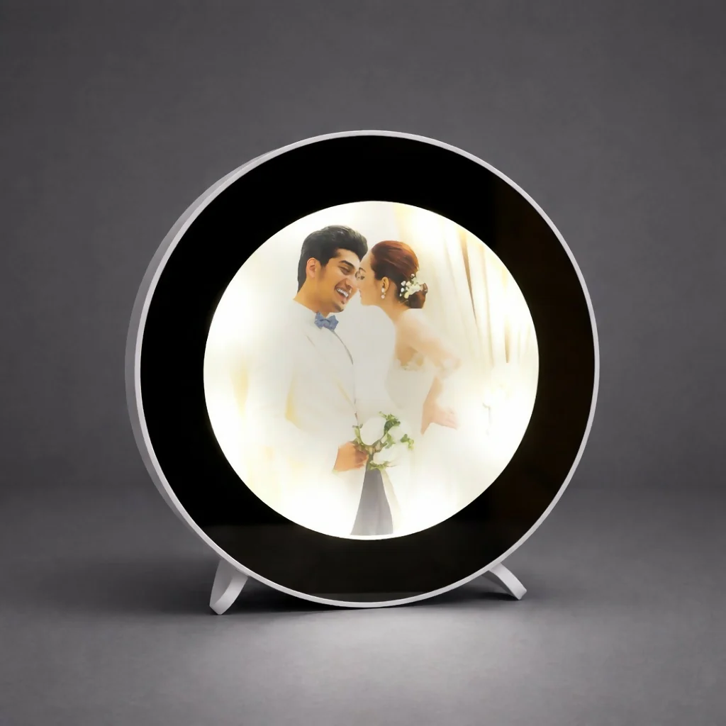 LED Photo Frame Mirror Lamp Custom Picture Table Decor - Image 3