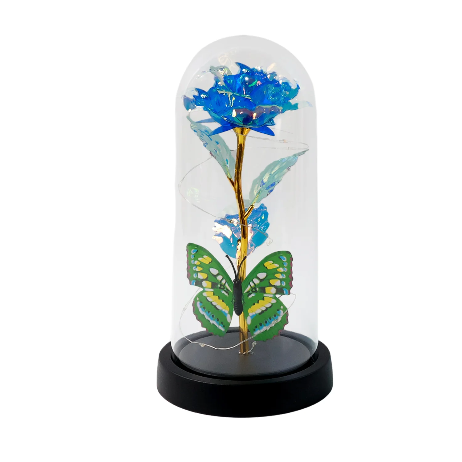LED-Powered Eternal Rose in plastic Dome (1 Pc / Battery not Included) - Image 5