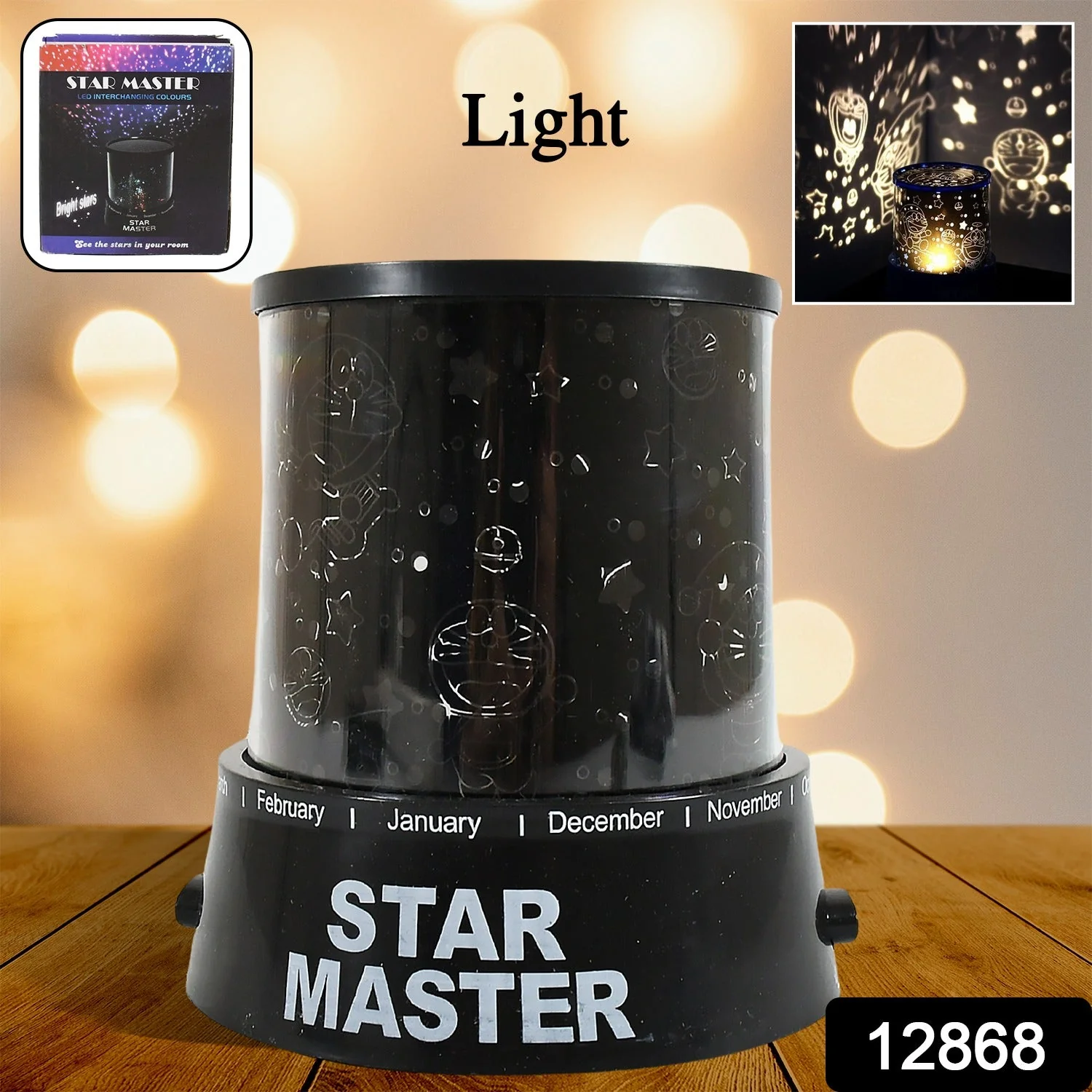 LED Projector Night Light Amazing Lamp, 3 Battery operated lamps, Rotation With the music Function, Master for Kids Bedroom Home Decoration Night Romantic Gift (Battery Not Included / 1 pc) - Image 2