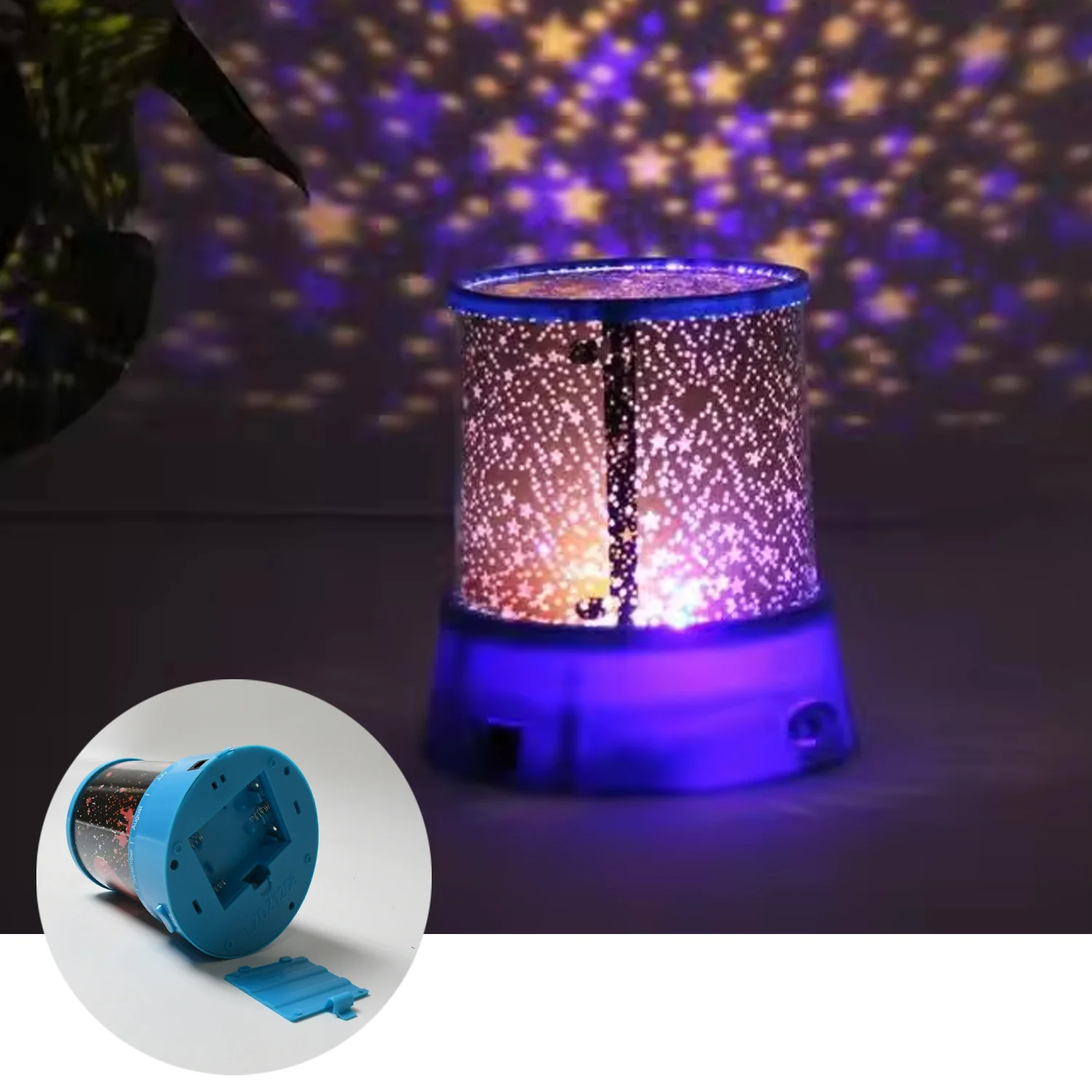 LED Projector Night Light Amazing Lamp, 3 Battery operated lamps, Rotation With the music Function, Master for Kids Bedroom Home Decoration Night Romantic Gift (Battery Not Included / 1 pc) - Image 3