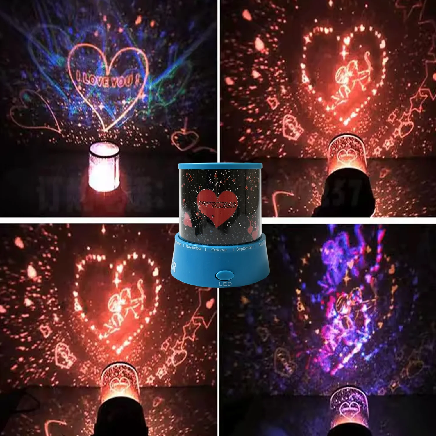 LED Projector Night Light Amazing Lamp, 3 Battery operated lamps, Rotation With the music Function, Master for Kids Bedroom Home Decoration Night Romantic Gift (Battery Not Included / 1 pc) - Image 5