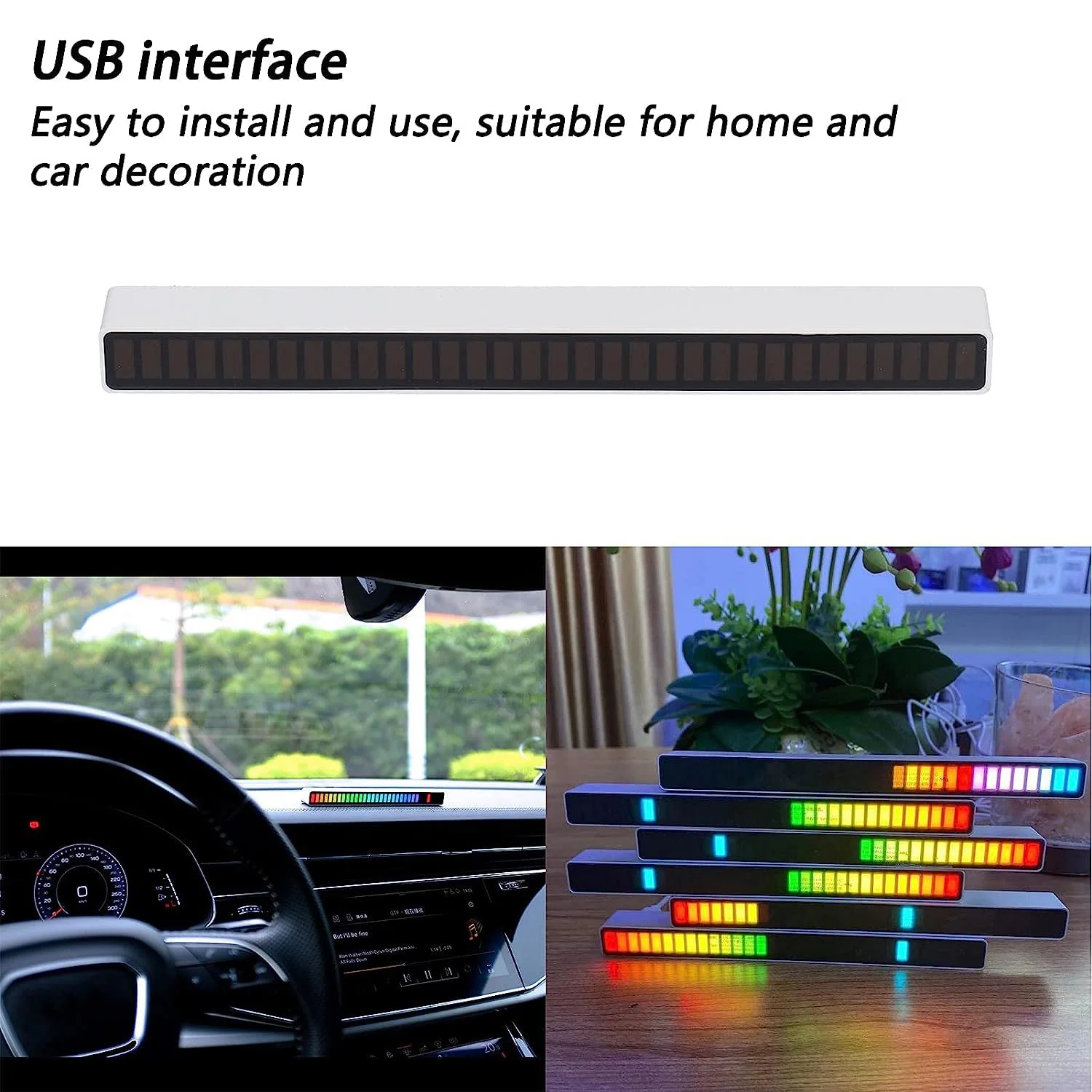 RGB Rhythm Lights 32 Color Voice-Activated LED Ambient Light for Car & Home - Image 6