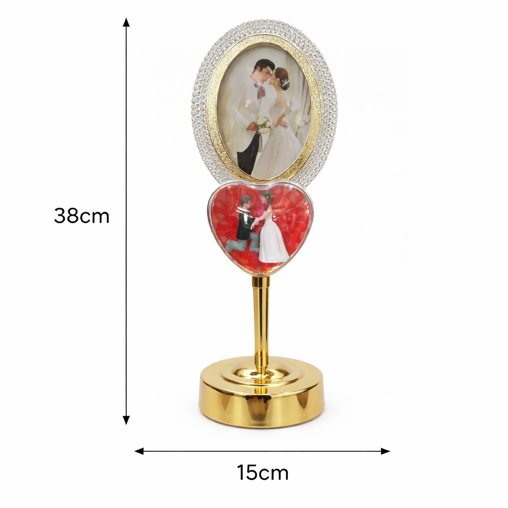 LED Romantic Couple Photo Frame Lamp with 3 Light Modes - Image 7