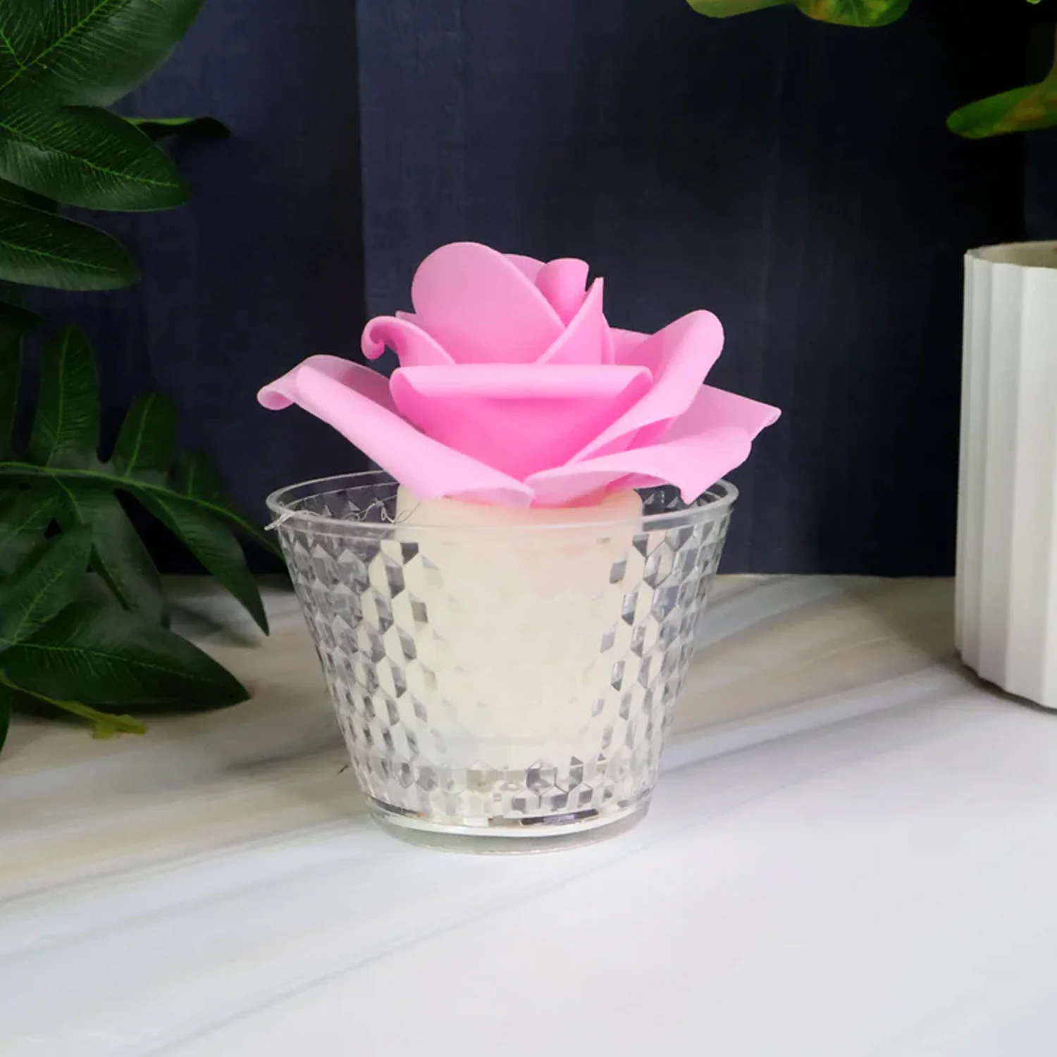 LED Rose Flower Decorative Flameless Tealight Candles - (6 Pc / Set) - Image 4