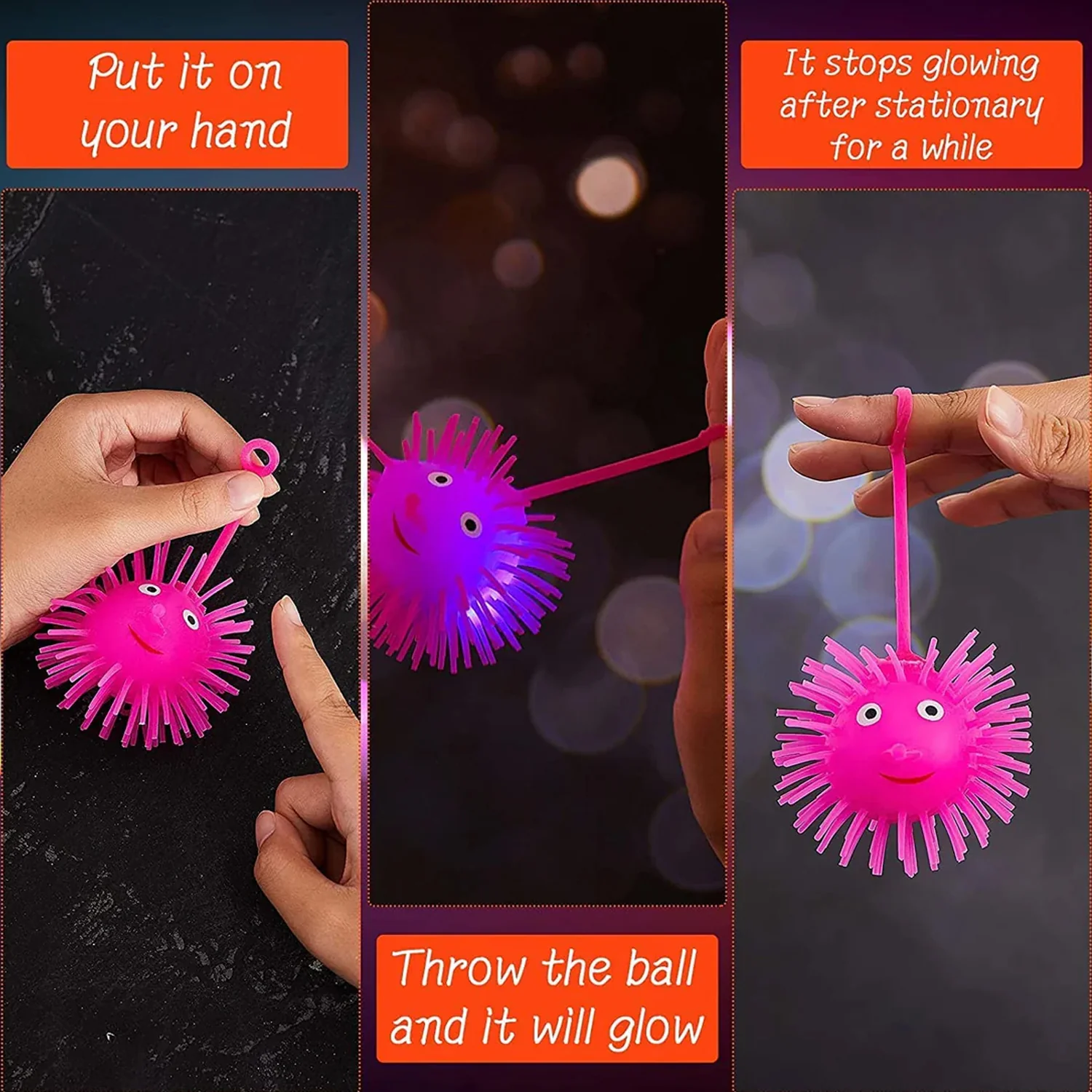 LED Spiky Puffer Ball Toy (1 Pc) - Image 6