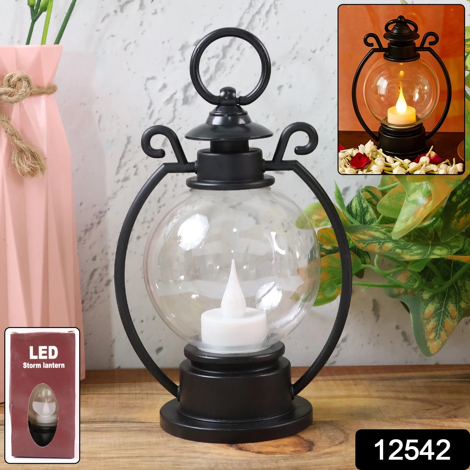 LED Storm Lantern Decorative Light (1 Pc) - Image 2