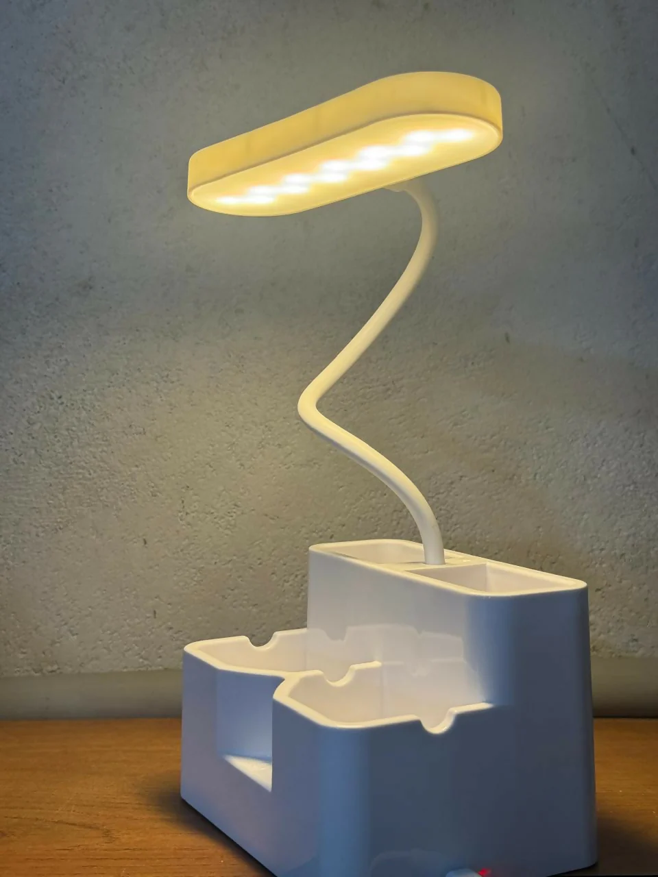 LED Study Desk Lamp with Pen Stand, 3 Color Modes, Adjustable Arm - Image 5