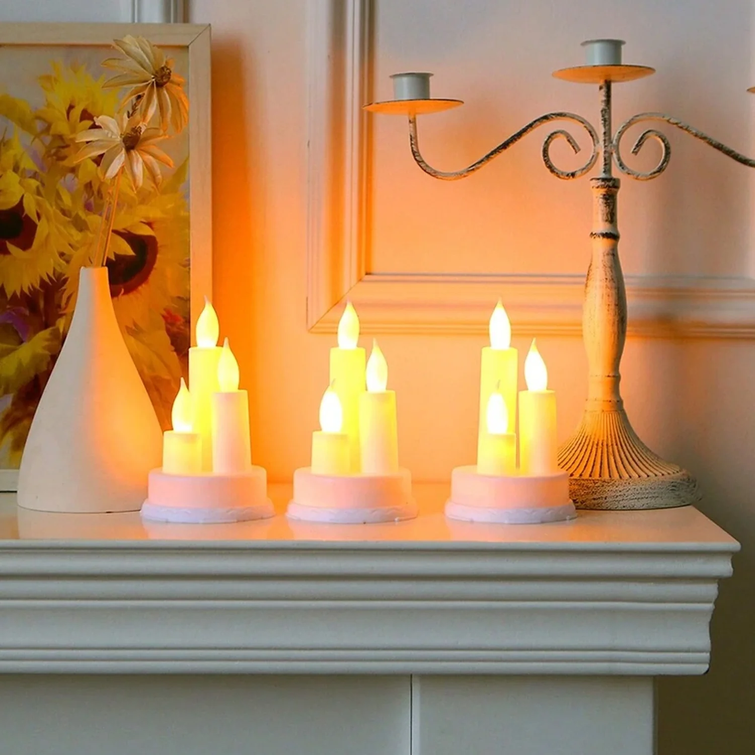 LED Taper Candles, Diwali (1 Pc) - Image 6