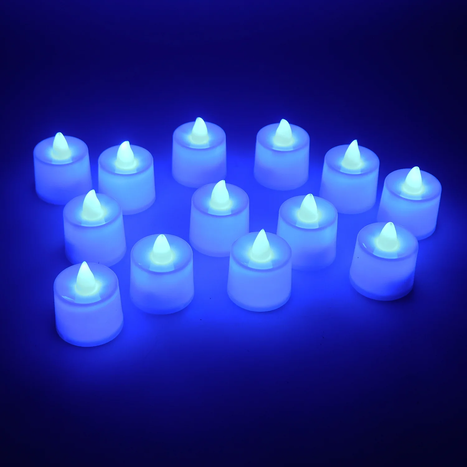 Blue LED Tea Light Candles (24 Pc) - Image 4