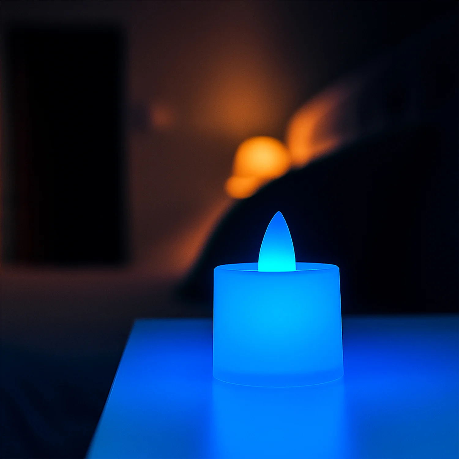 Blue LED Tea Light Candles (24 Pc) - Image 6